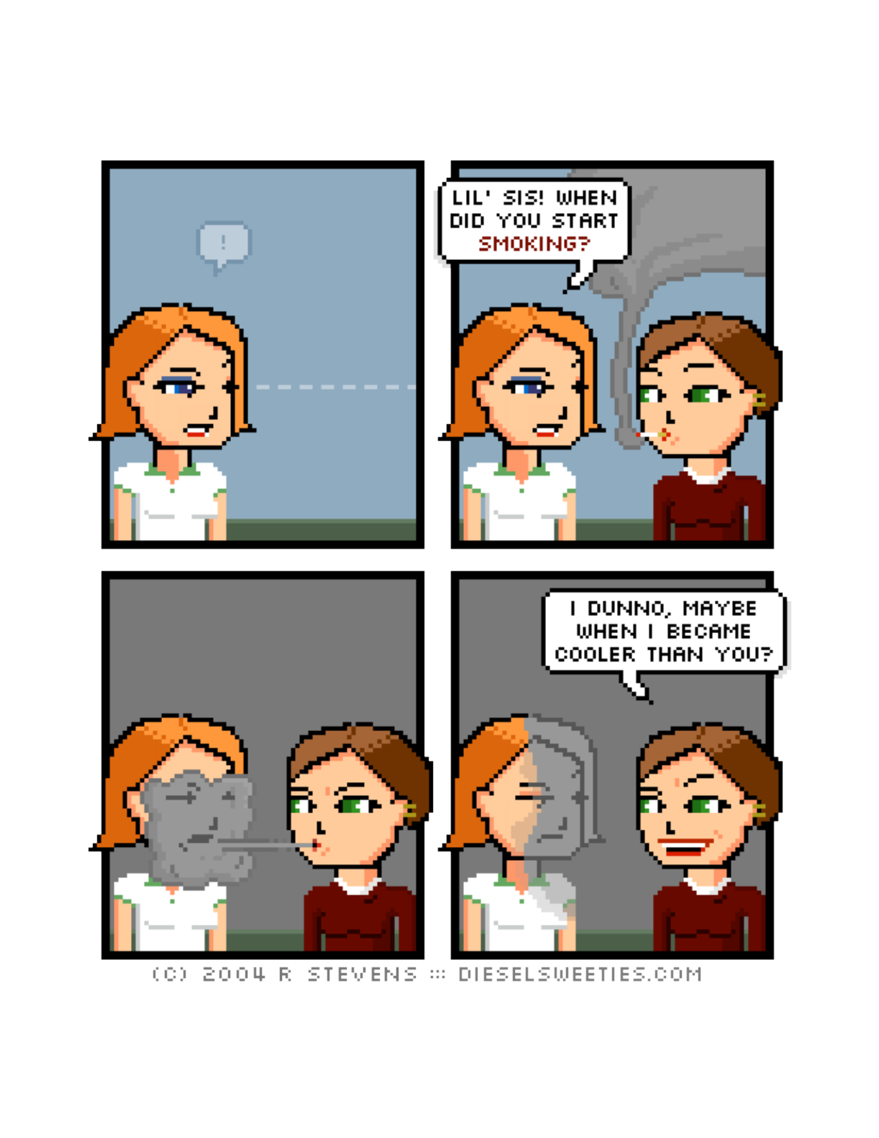 Diesel Sweeties (ebook volumes), page 105. Diesel Sweeties by R. Stevens, CC BY-NC. https://dieselsweeties.com/ebooks/