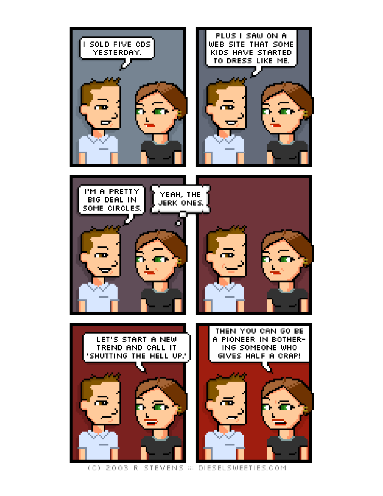Diesel Sweeties (ebook volumes), page 14. Diesel Sweeties by R. Stevens, CC BY-NC. https://dieselsweeties.com/ebooks/