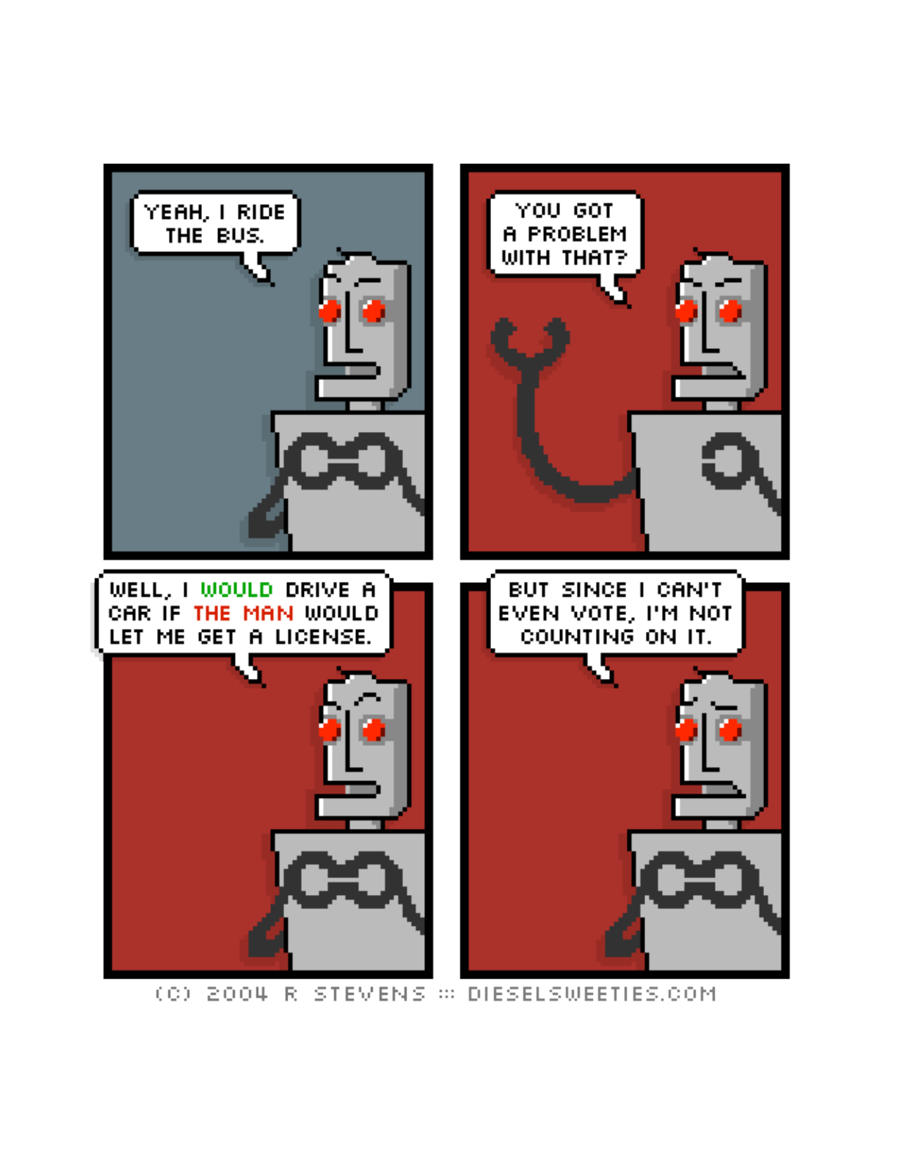 Diesel Sweeties (ebook volumes), page 146. Diesel Sweeties by R. Stevens, CC BY-NC. https://dieselsweeties.com/ebooks/
