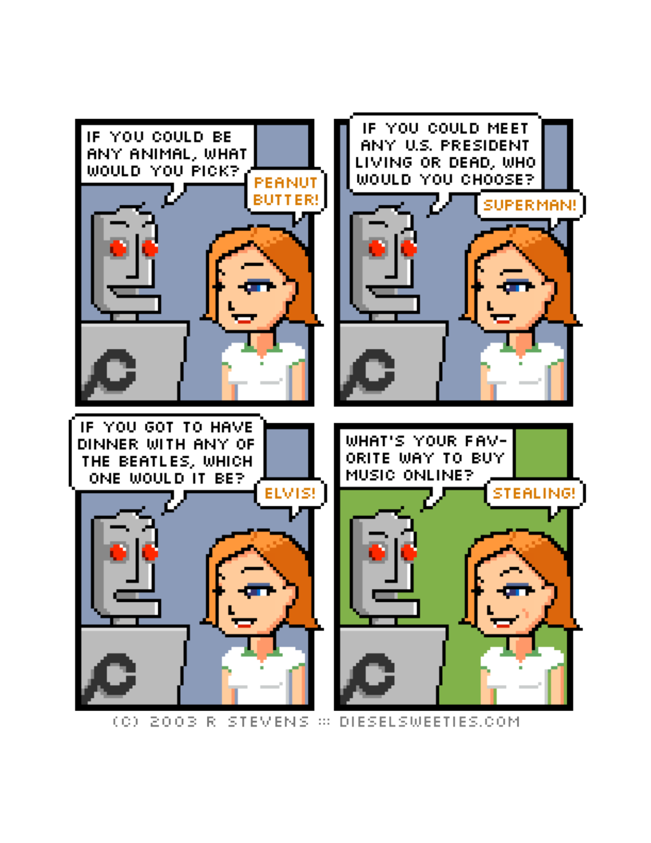 Diesel Sweeties (ebook volumes), page 17. Diesel Sweeties by R. Stevens, CC BY-NC. https://dieselsweeties.com/ebooks/