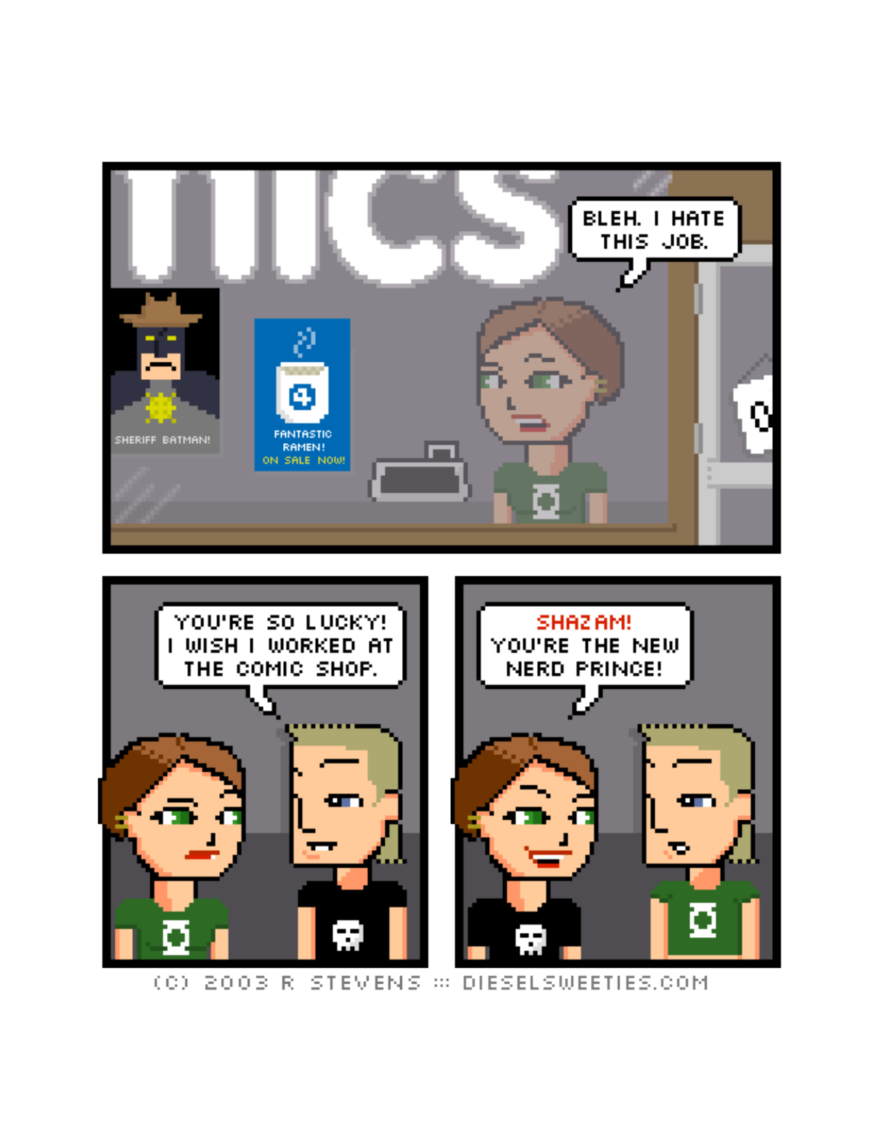 Diesel Sweeties (ebook volumes), page 19. Diesel Sweeties by R. Stevens, CC BY-NC. https://dieselsweeties.com/ebooks/