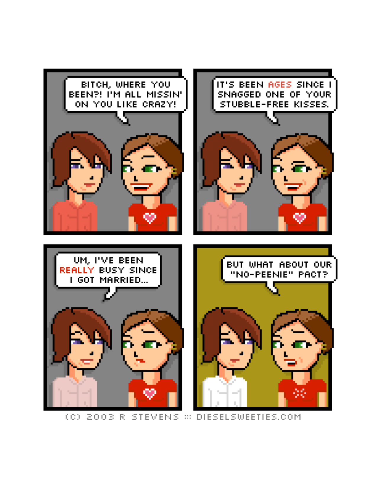 Diesel Sweeties (ebook volumes), page 28. Diesel Sweeties by R. Stevens, CC BY-NC. https://dieselsweeties.com/ebooks/