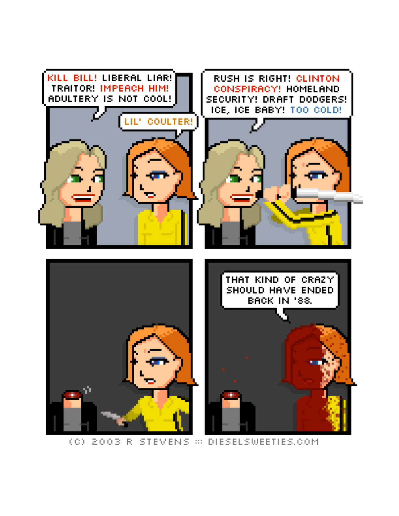Diesel Sweeties (ebook volumes), page 4. Diesel Sweeties by R. Stevens, CC BY-NC. https://dieselsweeties.com/ebooks/