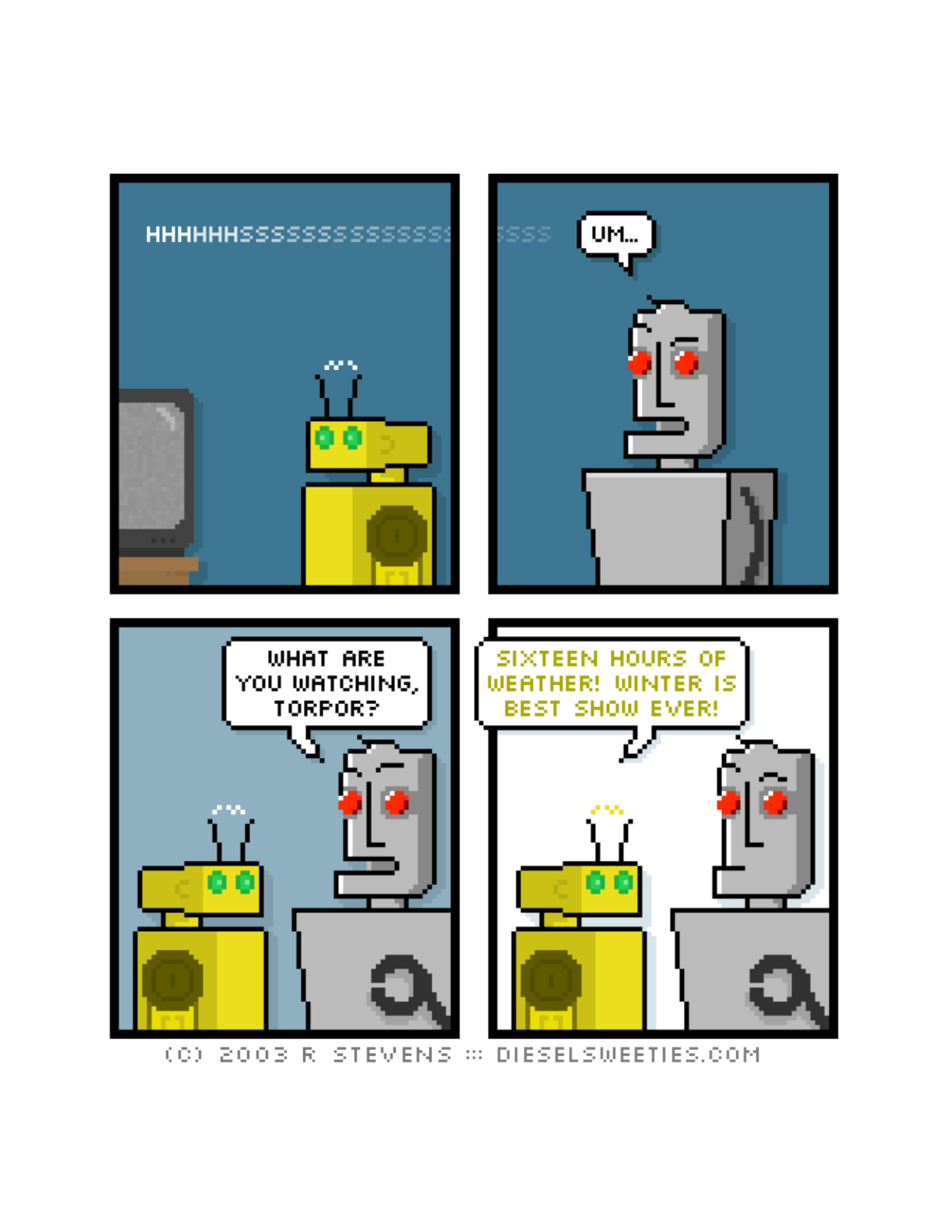 Diesel Sweeties (ebook volumes), page 34. Diesel Sweeties by R. Stevens, CC BY-NC. https://dieselsweeties.com/ebooks/