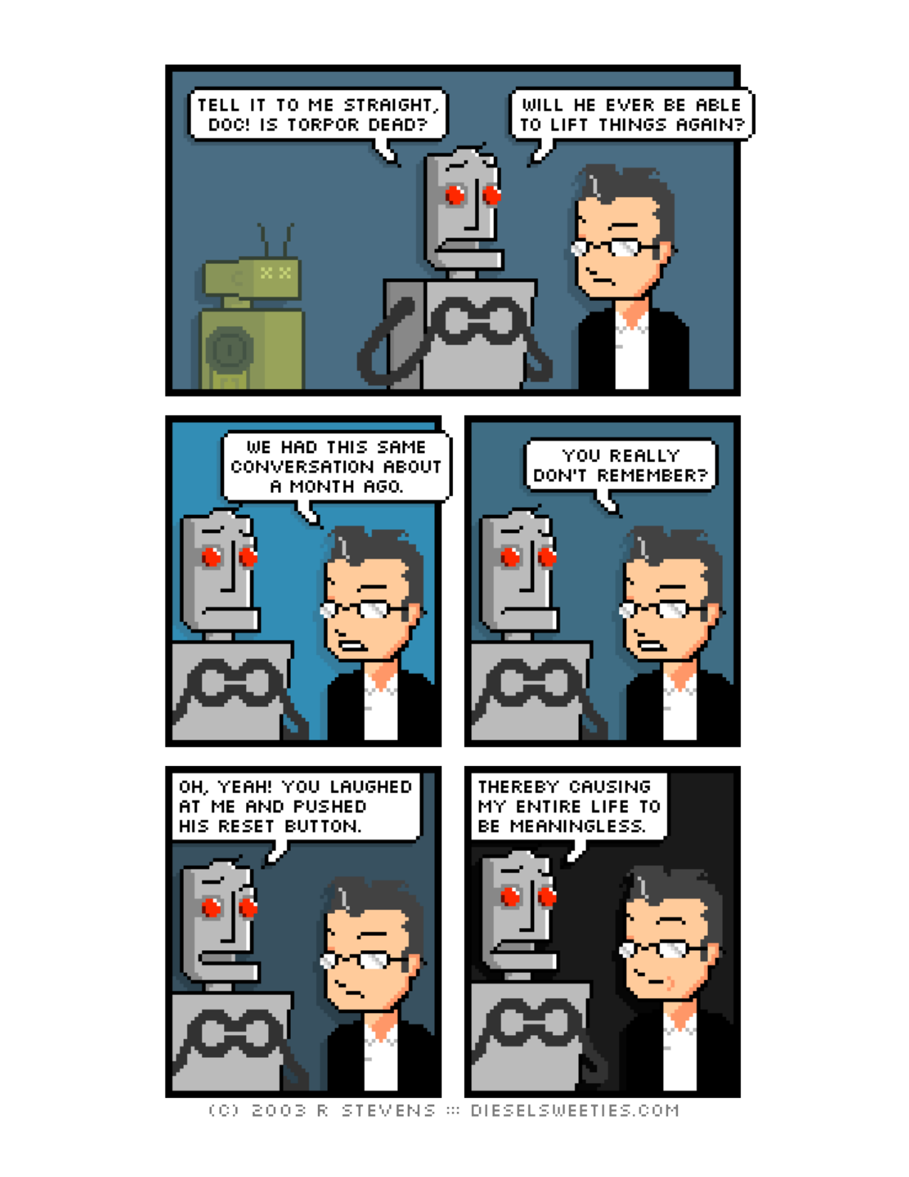Diesel Sweeties (ebook volumes), page 38. Diesel Sweeties by R. Stevens, CC BY-NC. https://dieselsweeties.com/ebooks/