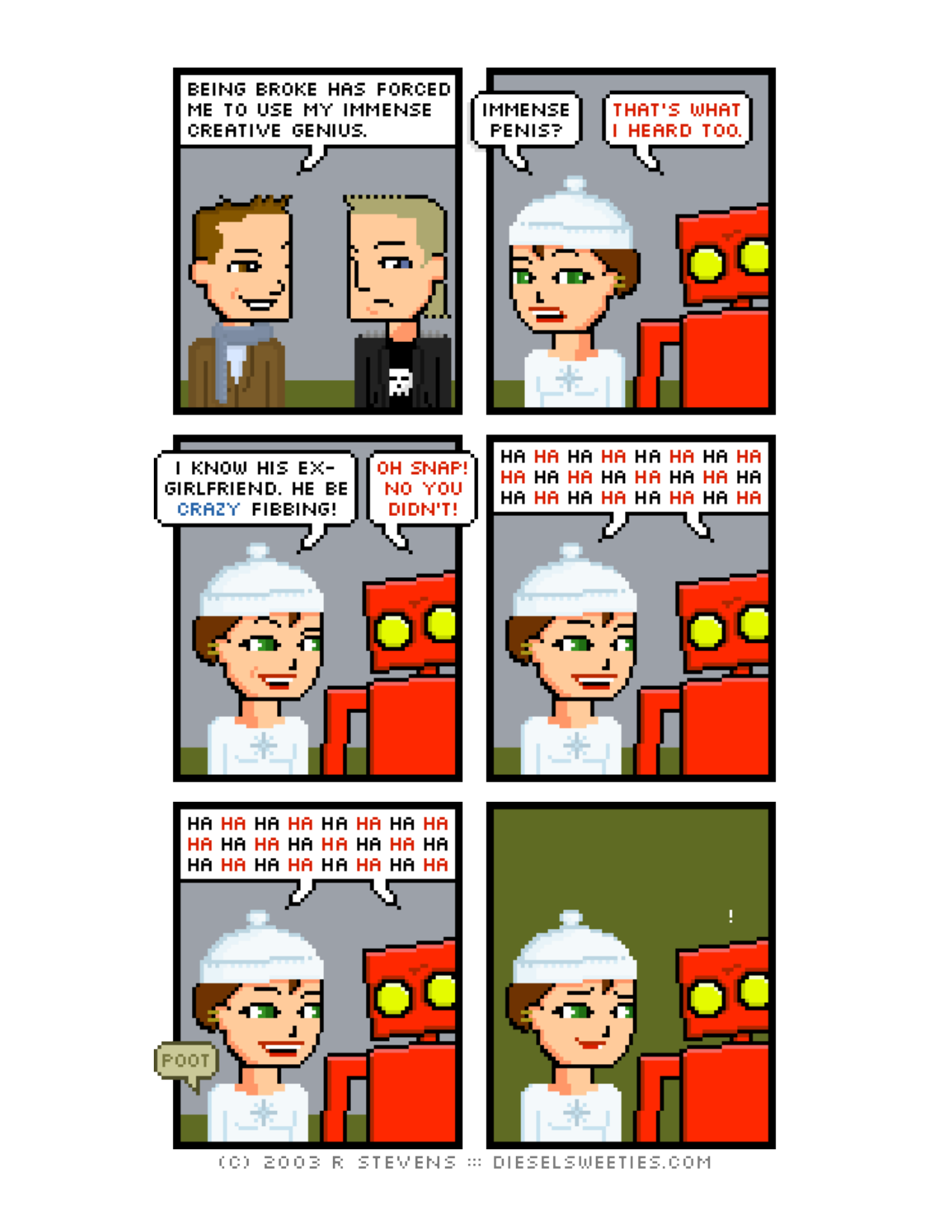 Diesel Sweeties (ebook volumes), page 43. Diesel Sweeties by R. Stevens, CC BY-NC. https://dieselsweeties.com/ebooks/