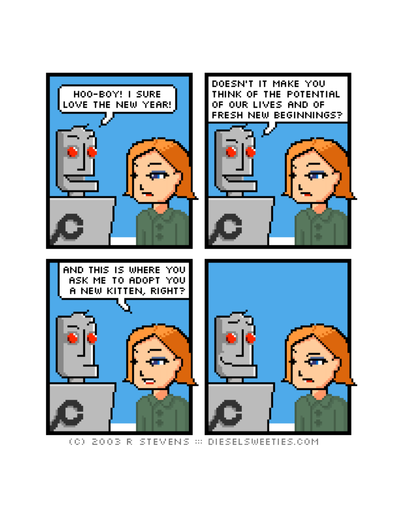 Diesel Sweeties (ebook volumes), page 55. Diesel Sweeties by R. Stevens, CC BY-NC. https://dieselsweeties.com/ebooks/