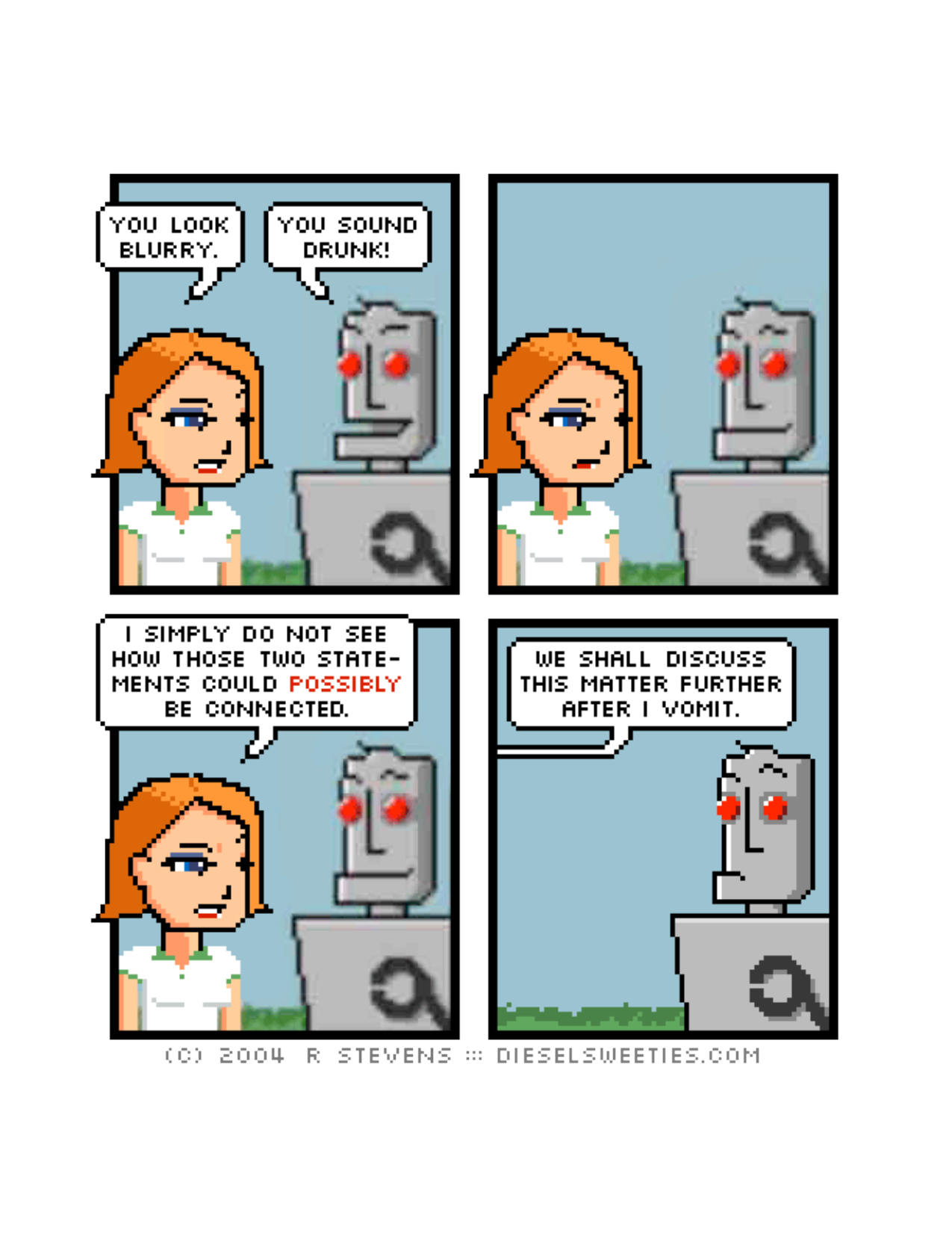Diesel Sweeties (ebook volumes), page 14. Diesel Sweeties by R. Stevens, CC BY-NC. https://dieselsweeties.com/ebooks/