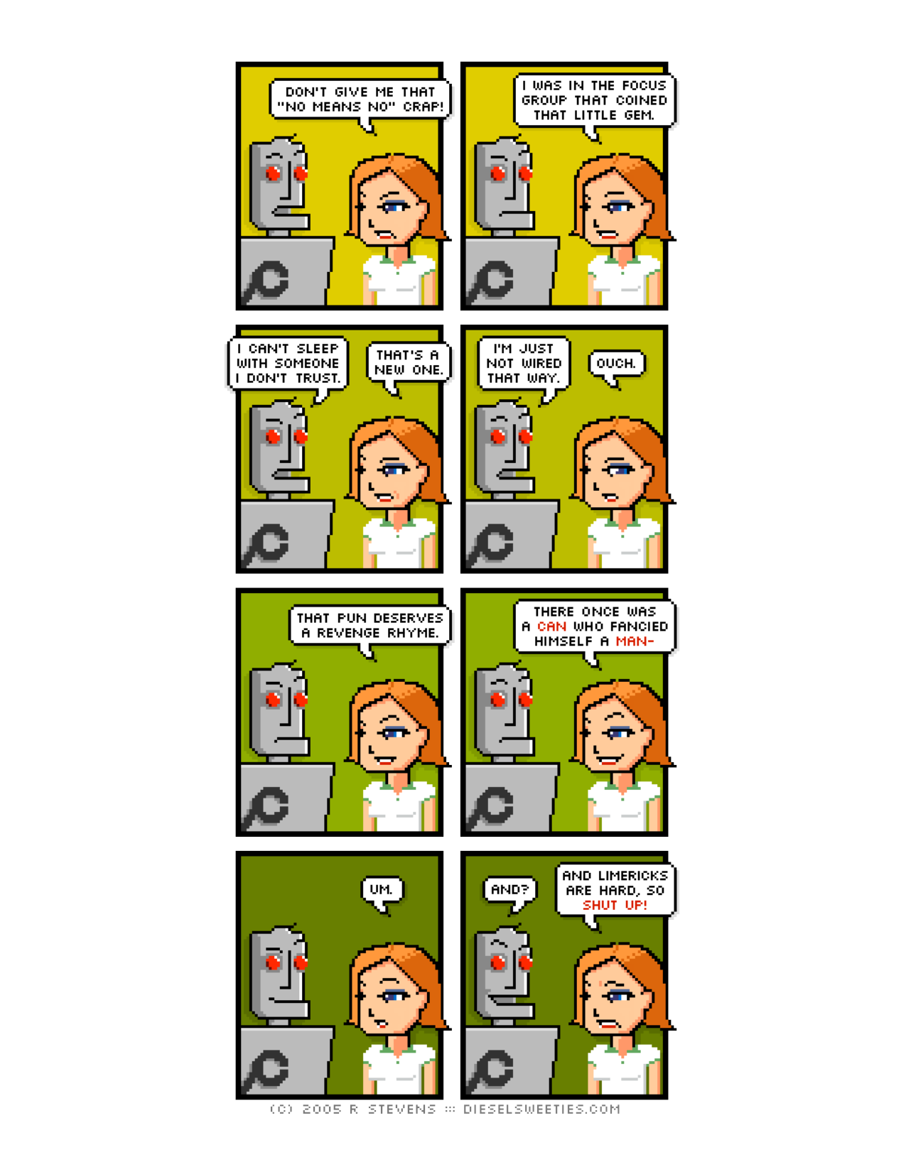 Diesel Sweeties (ebook volumes), page 144. Diesel Sweeties by R. Stevens, CC BY-NC. https://dieselsweeties.com/ebooks/