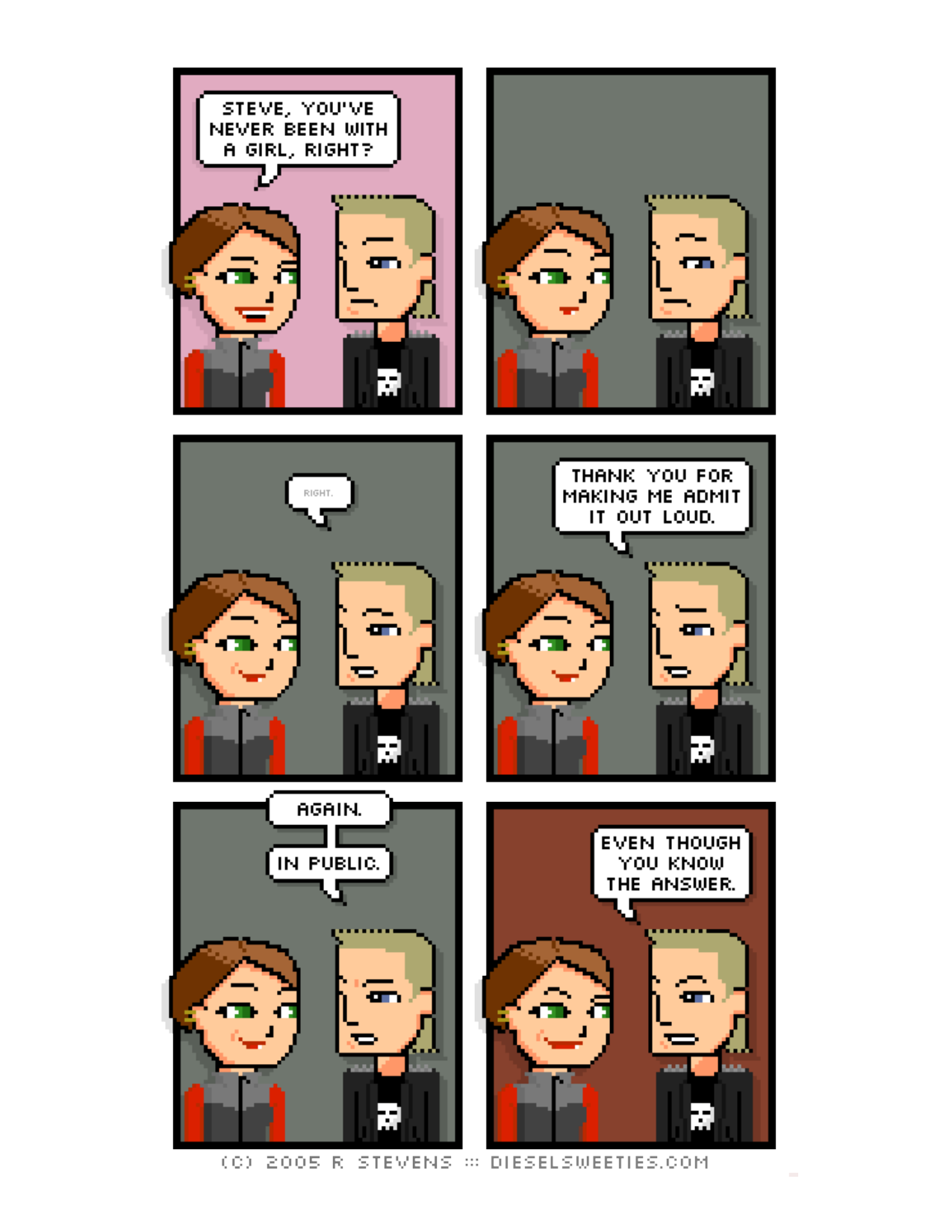 Diesel Sweeties (ebook volumes), page 153. Diesel Sweeties by R. Stevens, CC BY-NC. https://dieselsweeties.com/ebooks/