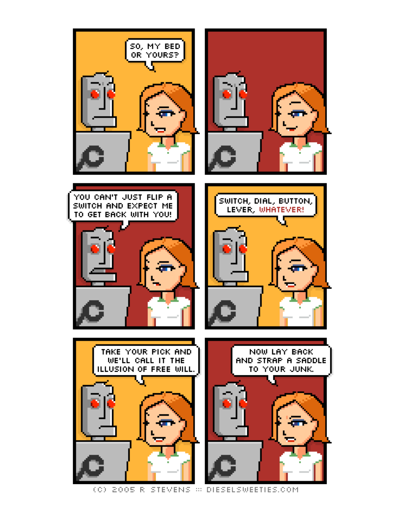 Diesel Sweeties (ebook volumes), page 157. Diesel Sweeties by R. Stevens, CC BY-NC. https://dieselsweeties.com/ebooks/