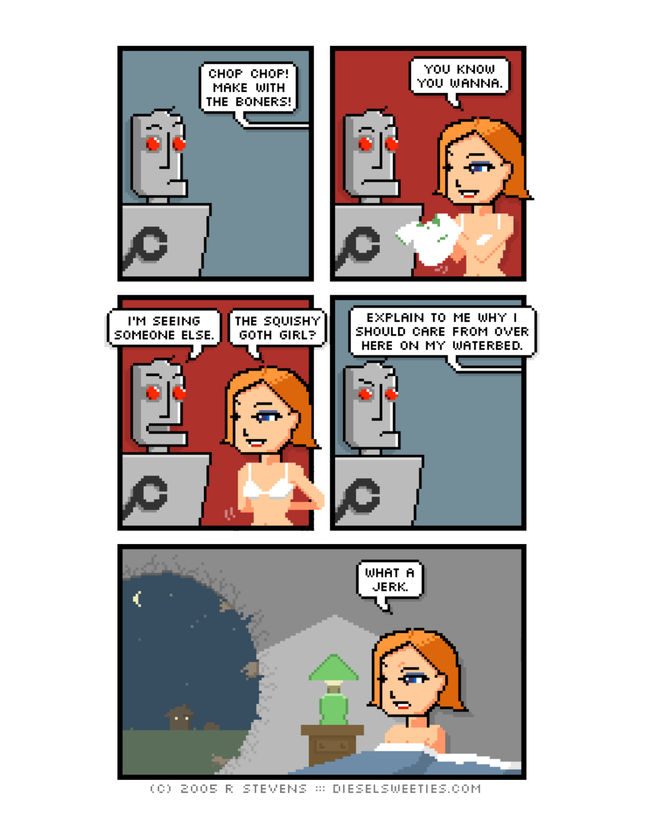 Diesel Sweeties (ebook volumes), page 158. Diesel Sweeties by R. Stevens, CC BY-NC. https://dieselsweeties.com/ebooks/