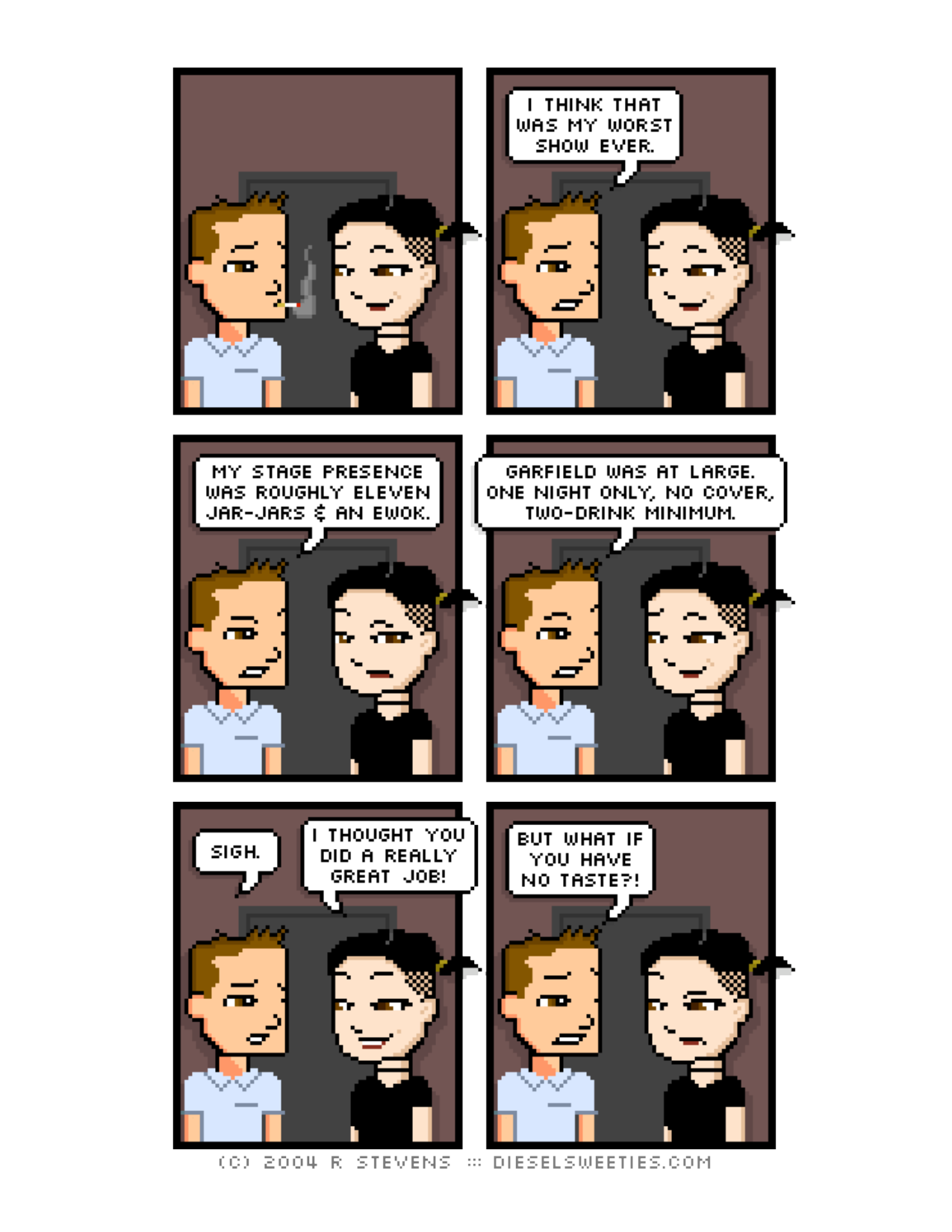 Diesel Sweeties (ebook volumes), page 54. Diesel Sweeties by R. Stevens, CC BY-NC. https://dieselsweeties.com/ebooks/