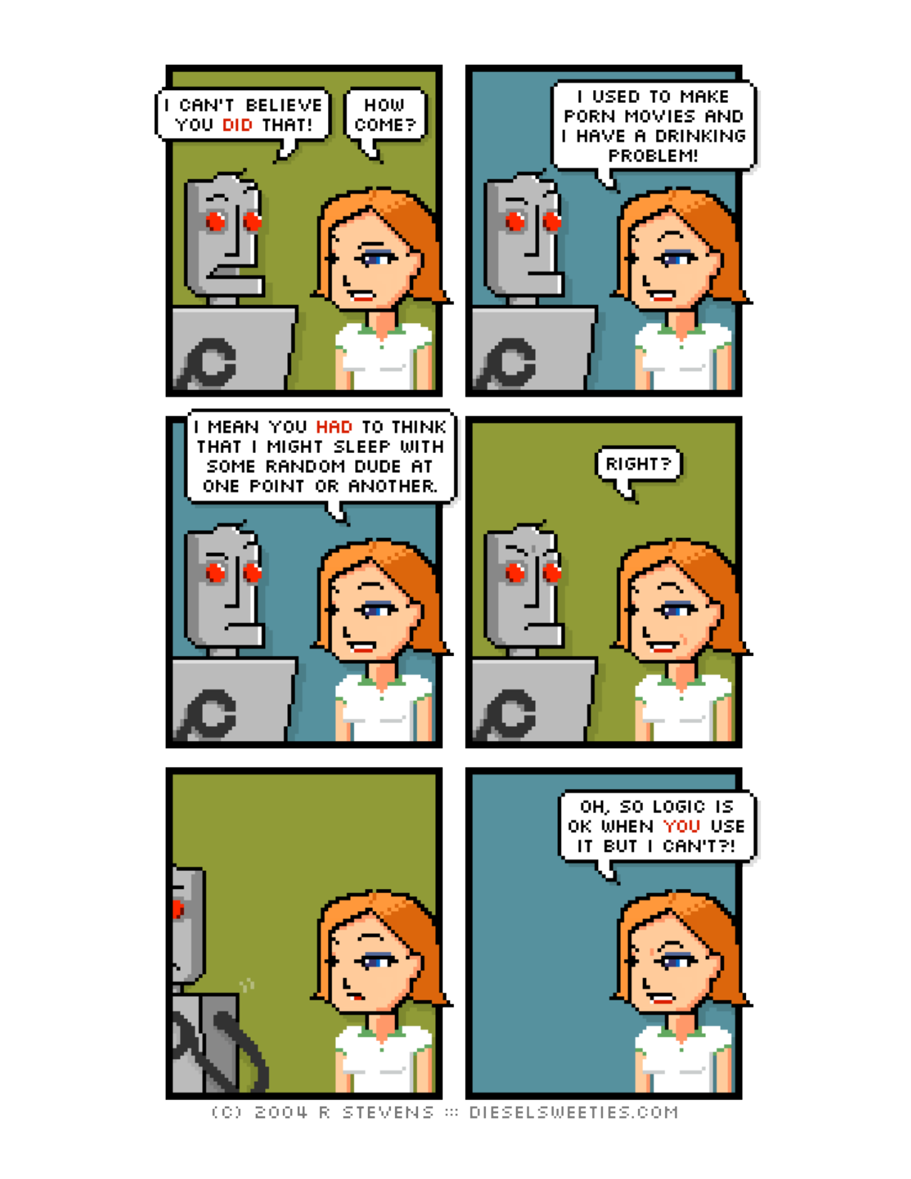 Diesel Sweeties (ebook volumes), page 96. Diesel Sweeties by R. Stevens, CC BY-NC. https://dieselsweeties.com/ebooks/