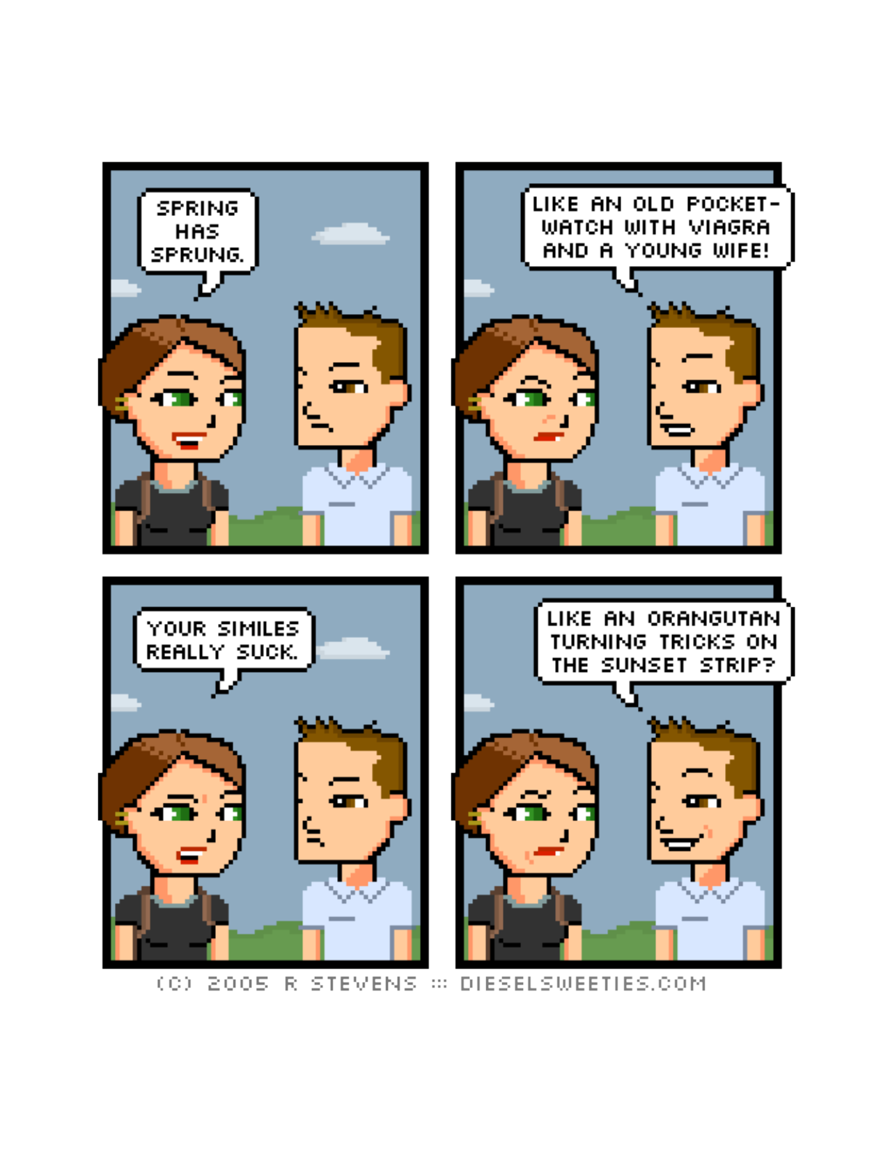 Diesel Sweeties (ebook volumes), page 2. Diesel Sweeties by R. Stevens, CC BY-NC. https://dieselsweeties.com/ebooks/