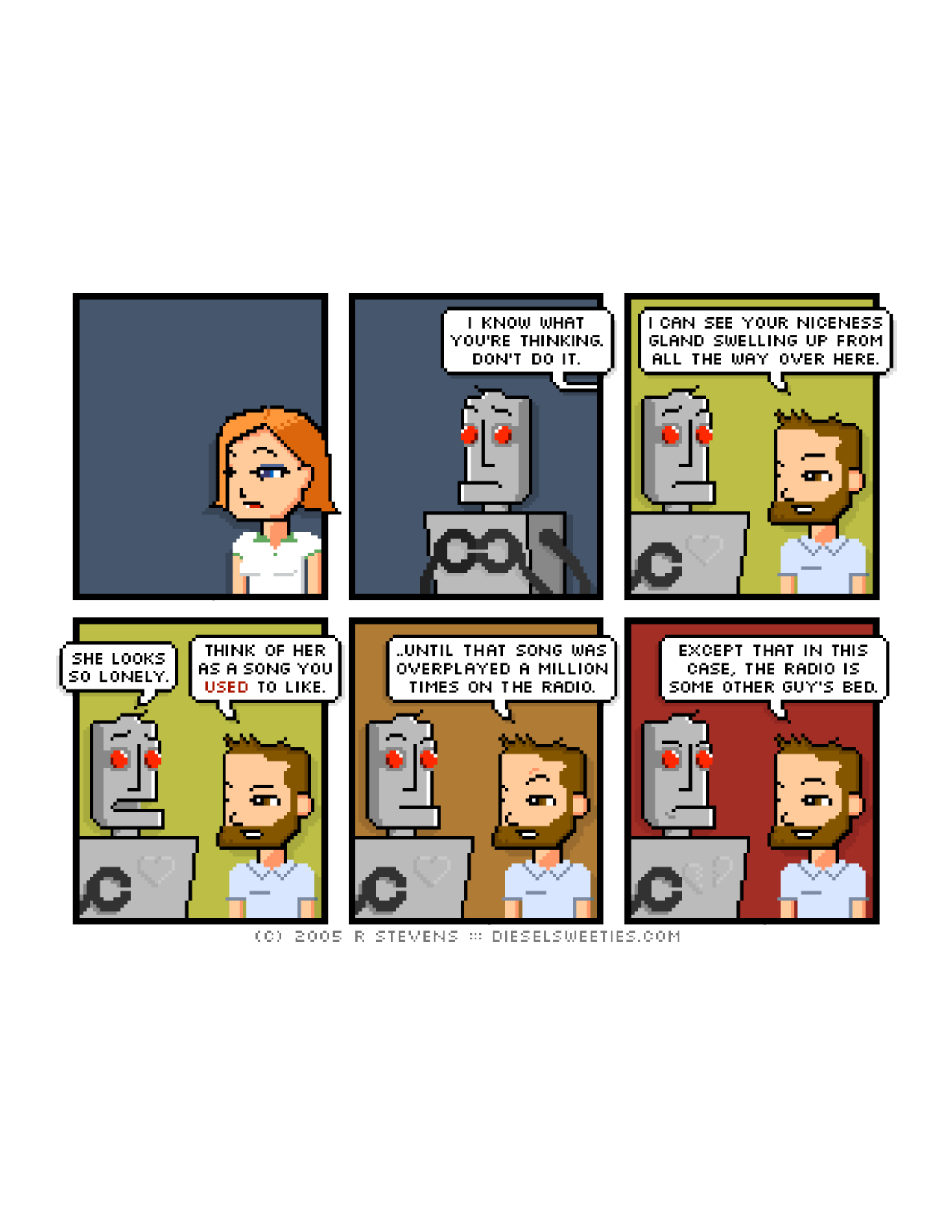 Diesel Sweeties (ebook volumes), page 101. Diesel Sweeties by R. Stevens, CC BY-NC. https://dieselsweeties.com/ebooks/