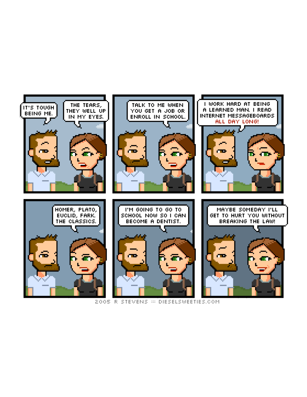 Diesel Sweeties (ebook volumes), page 108. Diesel Sweeties by R. Stevens, CC BY-NC. https://dieselsweeties.com/ebooks/