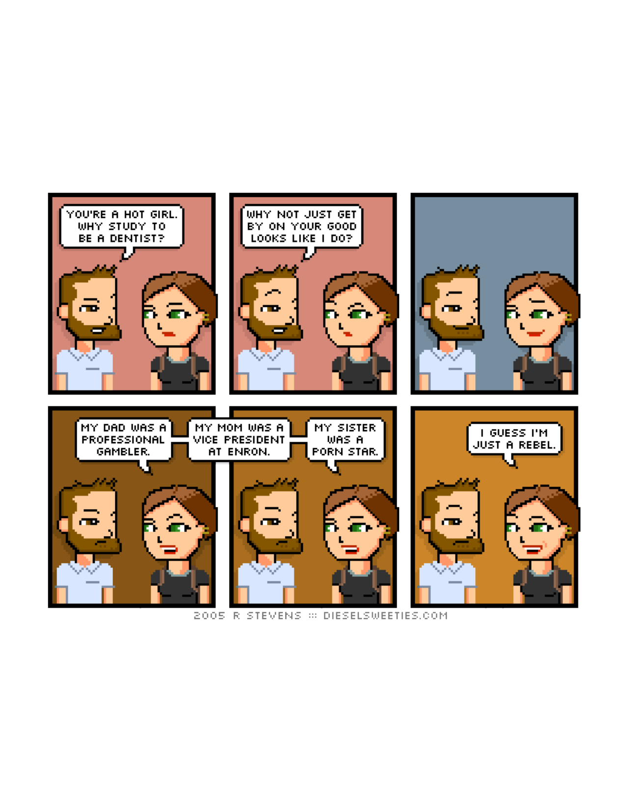 Diesel Sweeties (ebook volumes), page 109. Diesel Sweeties by R. Stevens, CC BY-NC. https://dieselsweeties.com/ebooks/