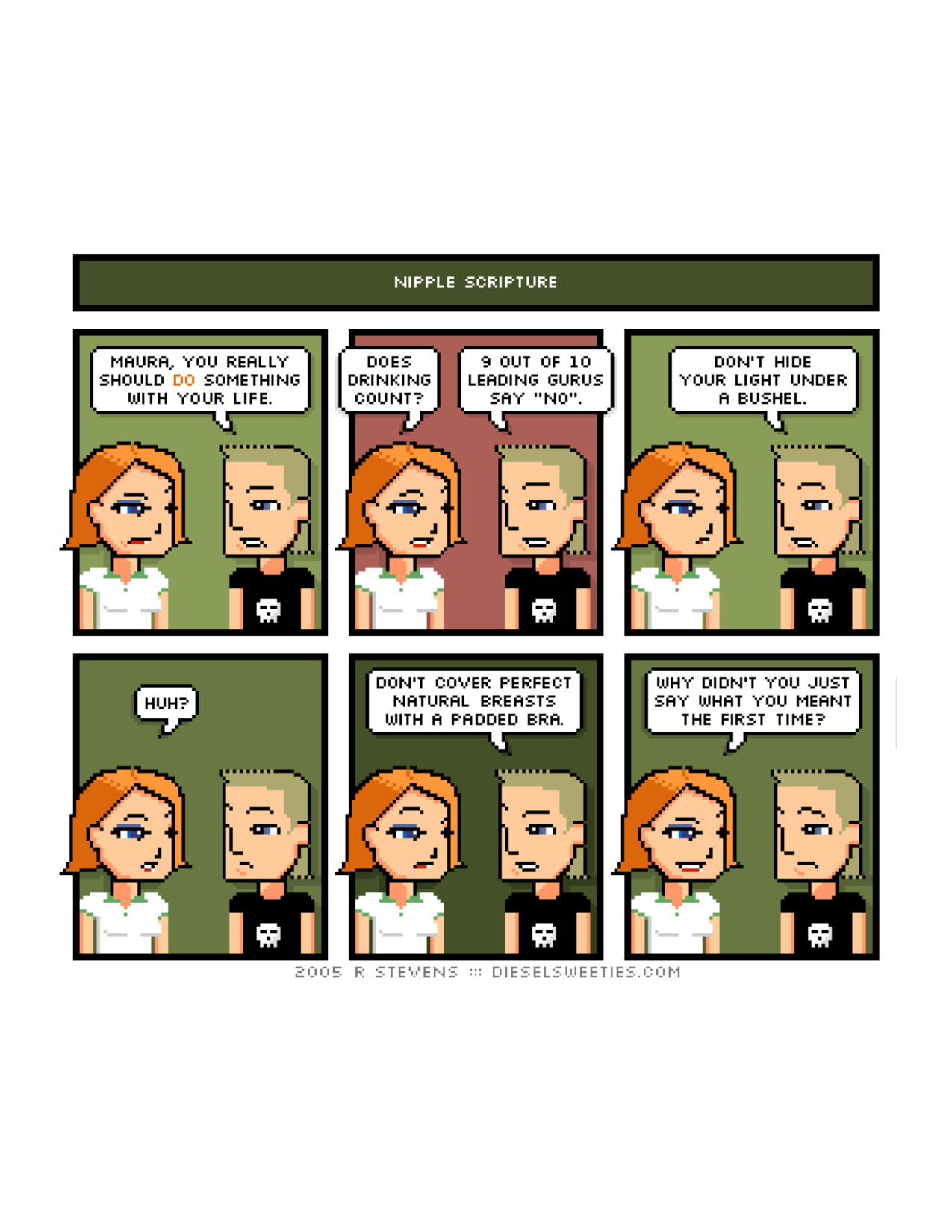 Diesel Sweeties (ebook volumes), page 128. Diesel Sweeties by R. Stevens, CC BY-NC. https://dieselsweeties.com/ebooks/
