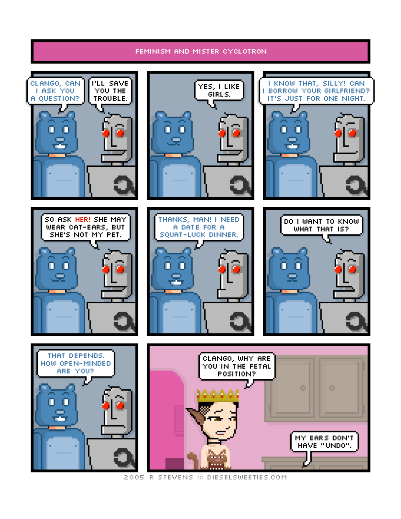 Diesel Sweeties (ebook volumes), page 133. Diesel Sweeties by R. Stevens, CC BY-NC. https://dieselsweeties.com/ebooks/