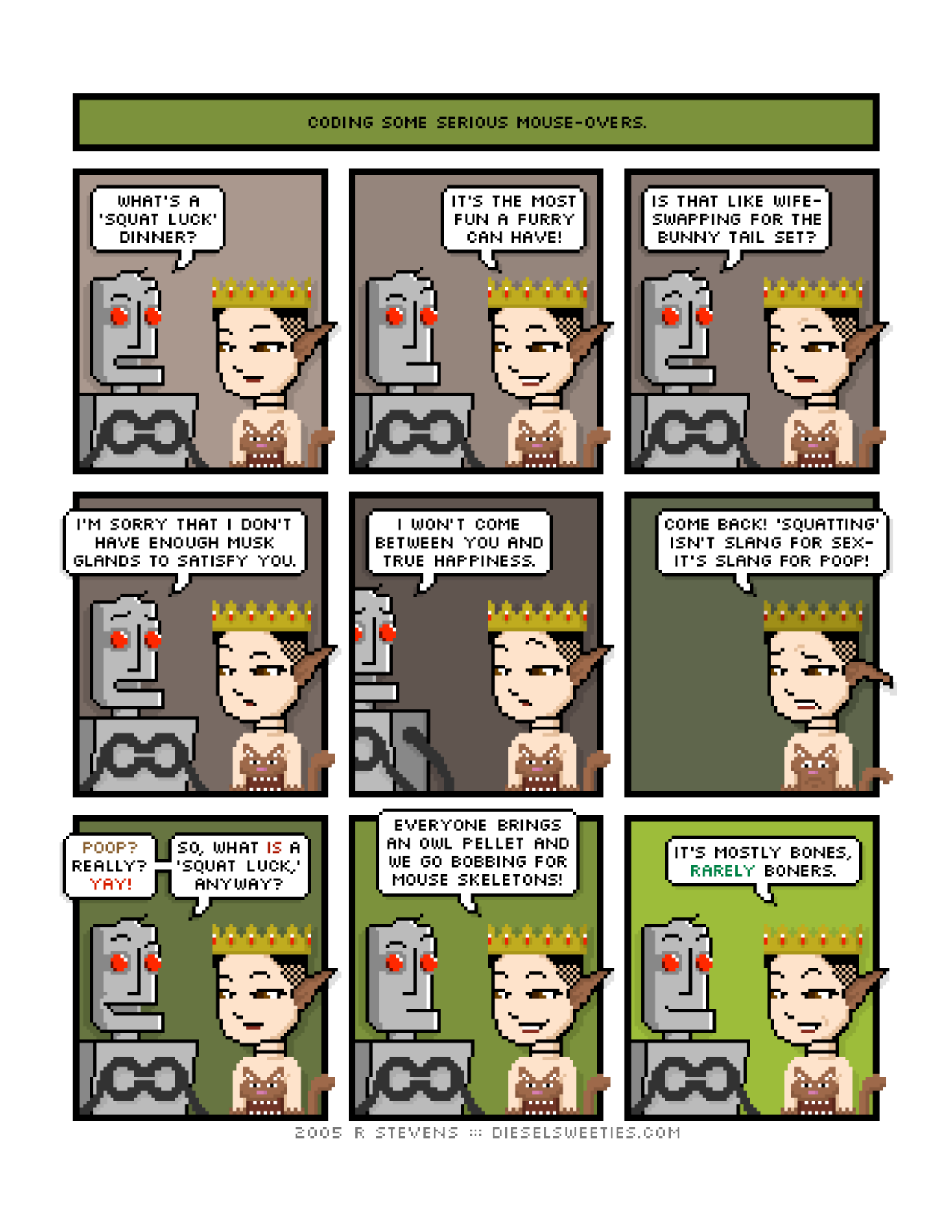 Diesel Sweeties (ebook volumes), page 134. Diesel Sweeties by R. Stevens, CC BY-NC. https://dieselsweeties.com/ebooks/