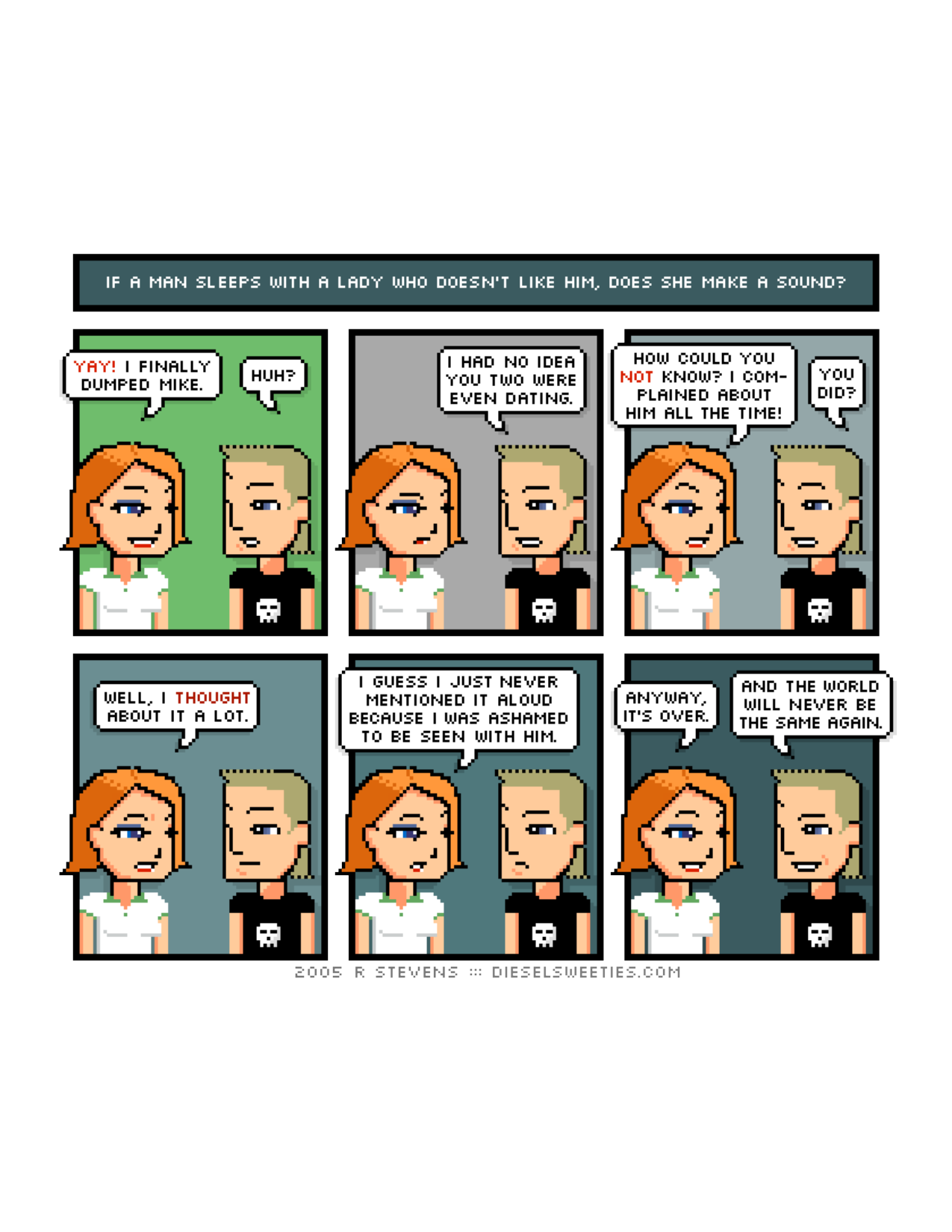 Diesel Sweeties (ebook volumes), page 140. Diesel Sweeties by R. Stevens, CC BY-NC. https://dieselsweeties.com/ebooks/
