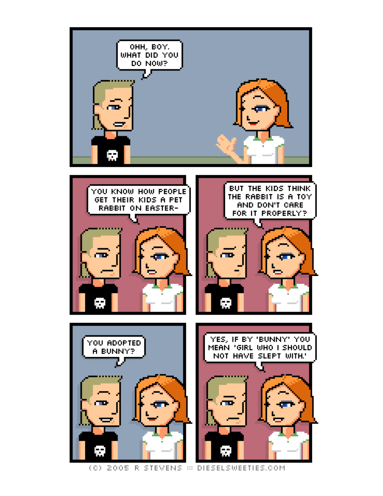 Diesel Sweeties (ebook volumes), page 15. Diesel Sweeties by R. Stevens, CC BY-NC. https://dieselsweeties.com/ebooks/