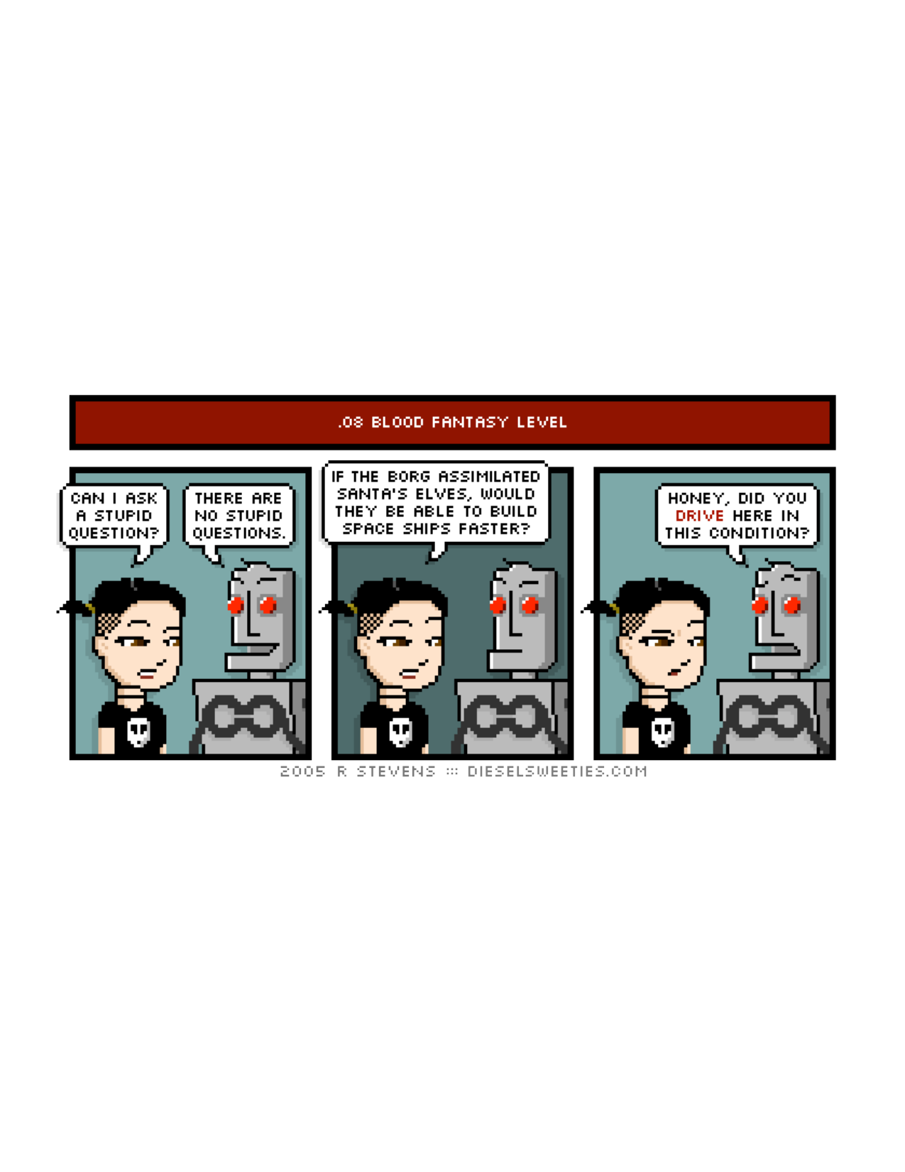 Diesel Sweeties (ebook volumes), page 154. Diesel Sweeties by R. Stevens, CC BY-NC. https://dieselsweeties.com/ebooks/