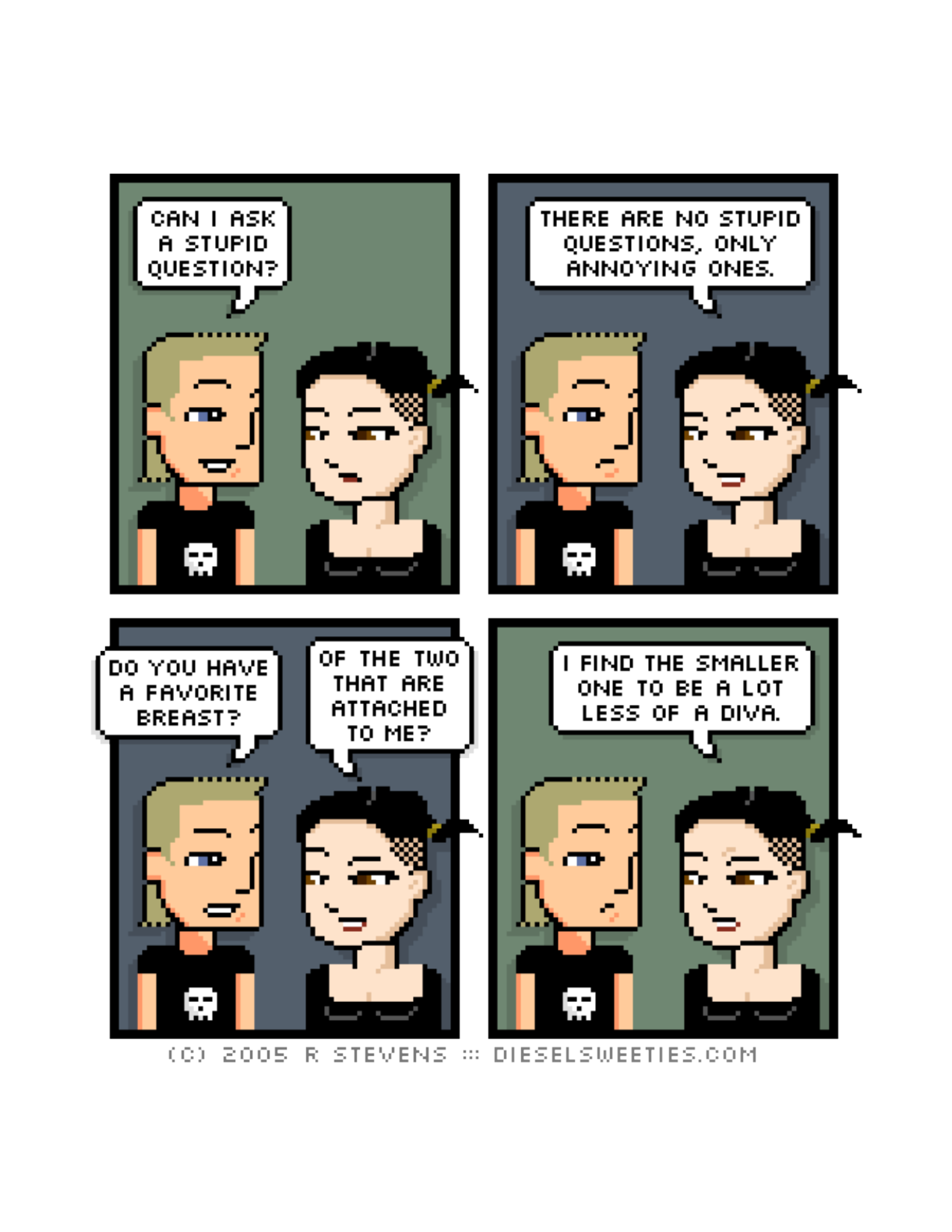 Diesel Sweeties (ebook volumes), page 34. Diesel Sweeties by R. Stevens, CC BY-NC. https://dieselsweeties.com/ebooks/