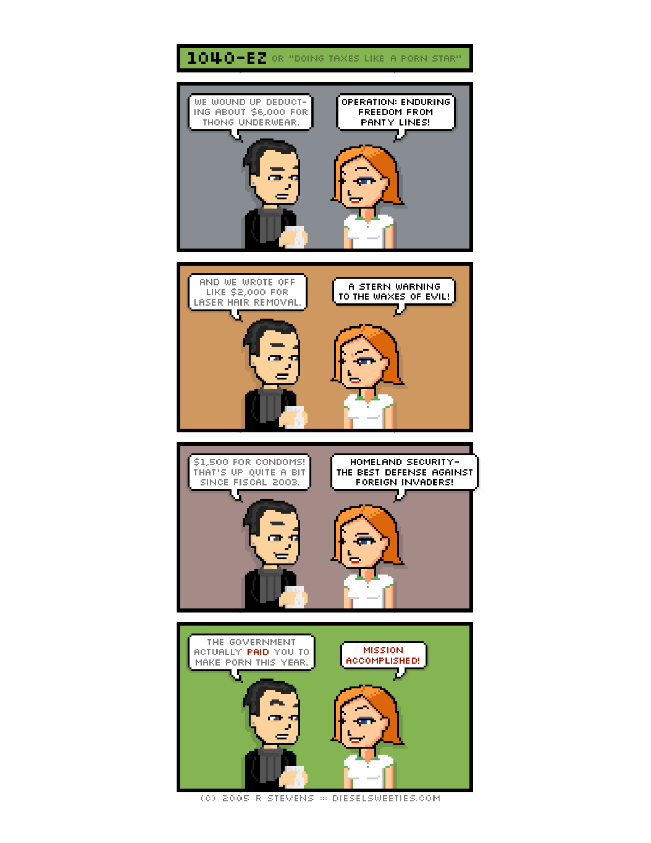 Diesel Sweeties (ebook volumes), page 5. Diesel Sweeties by R. Stevens, CC BY-NC. https://dieselsweeties.com/ebooks/