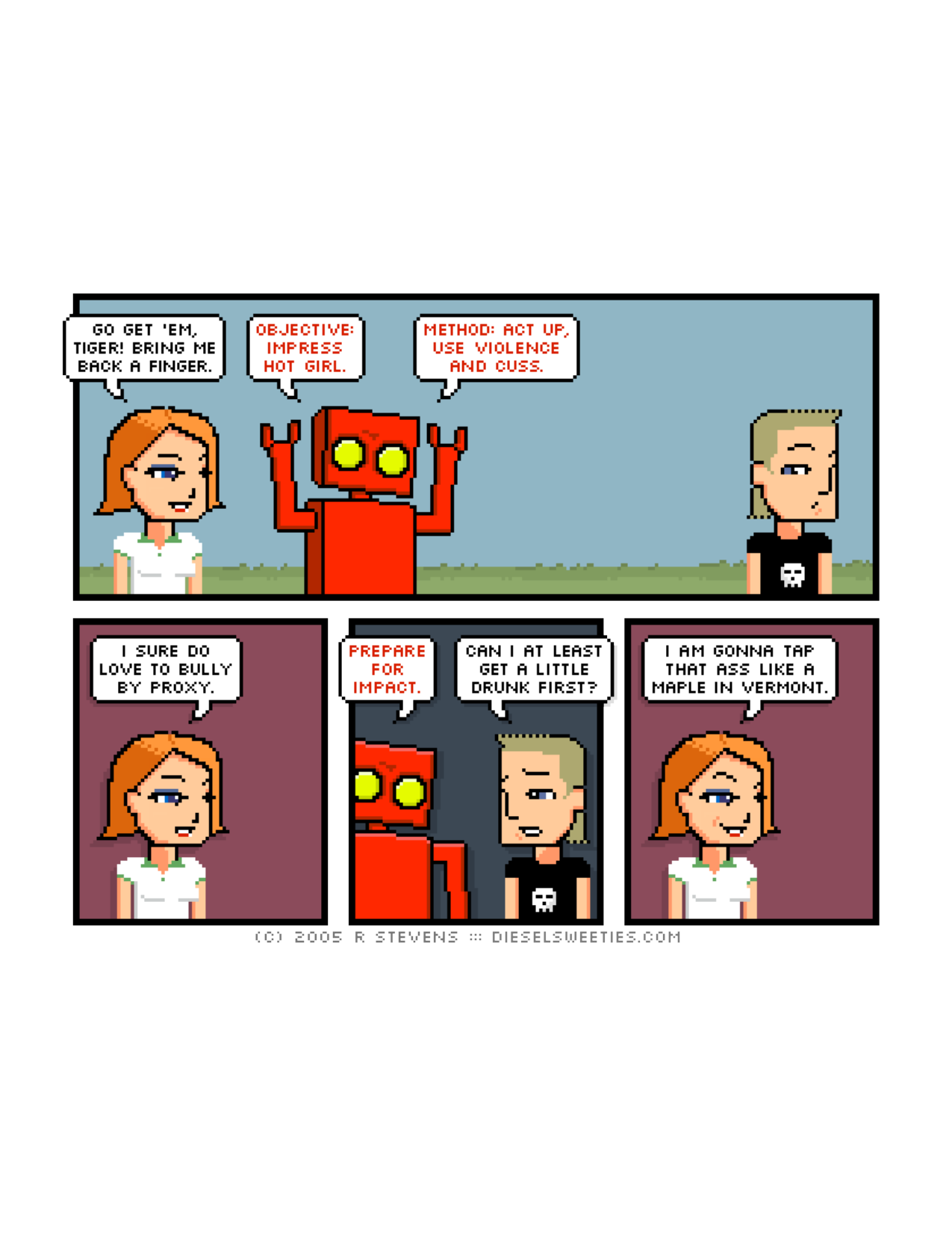 Diesel Sweeties (ebook volumes), page 51. Diesel Sweeties by R. Stevens, CC BY-NC. https://dieselsweeties.com/ebooks/