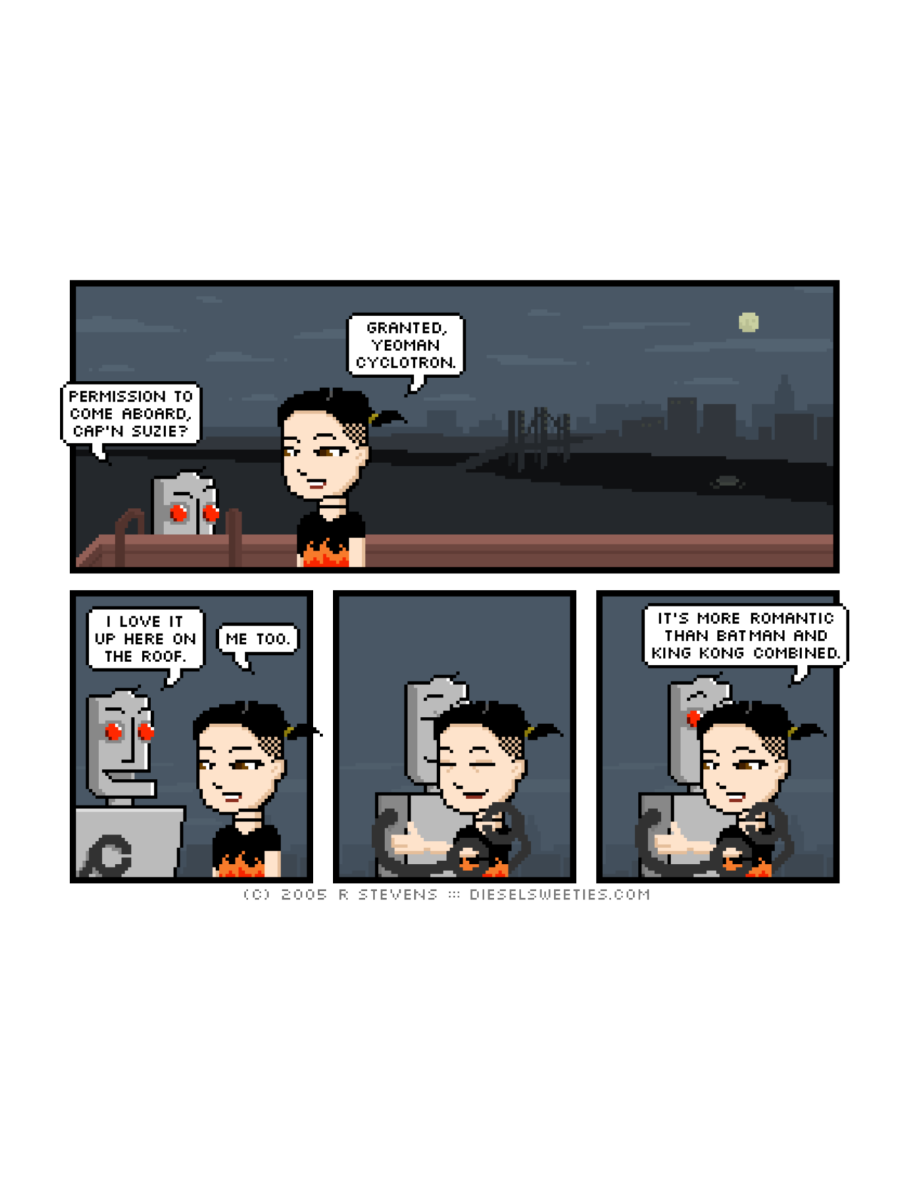 Diesel Sweeties (ebook volumes), page 54. Diesel Sweeties by R. Stevens, CC BY-NC. https://dieselsweeties.com/ebooks/