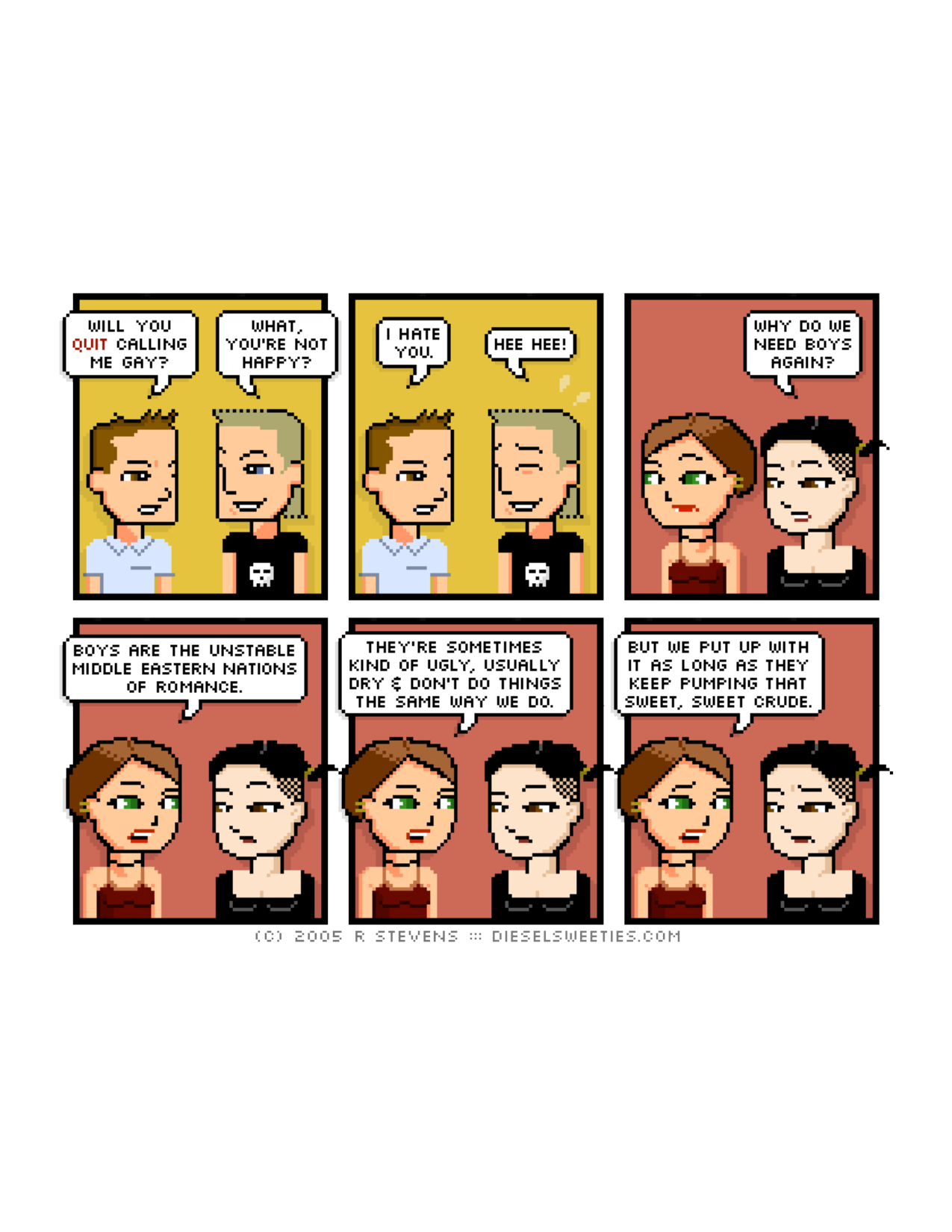 Diesel Sweeties (ebook volumes), page 57. Diesel Sweeties by R. Stevens, CC BY-NC. https://dieselsweeties.com/ebooks/