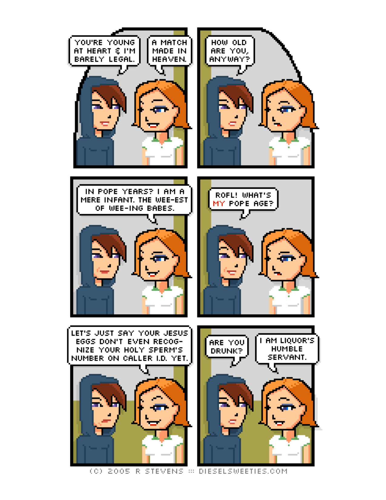 Diesel Sweeties (ebook volumes), page 10. Diesel Sweeties by R. Stevens, CC BY-NC. https://dieselsweeties.com/ebooks/