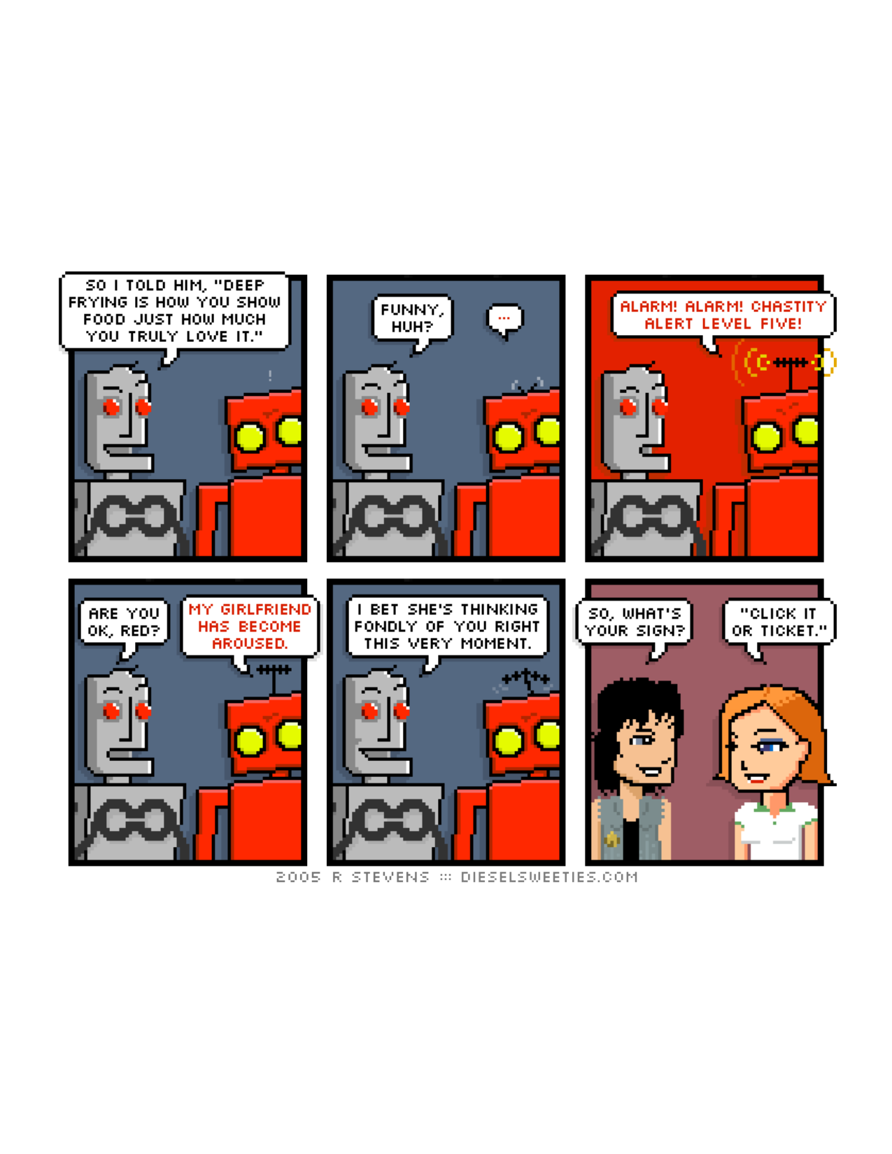 Diesel Sweeties (ebook volumes), page 98. Diesel Sweeties by R. Stevens, CC BY-NC. https://dieselsweeties.com/ebooks/