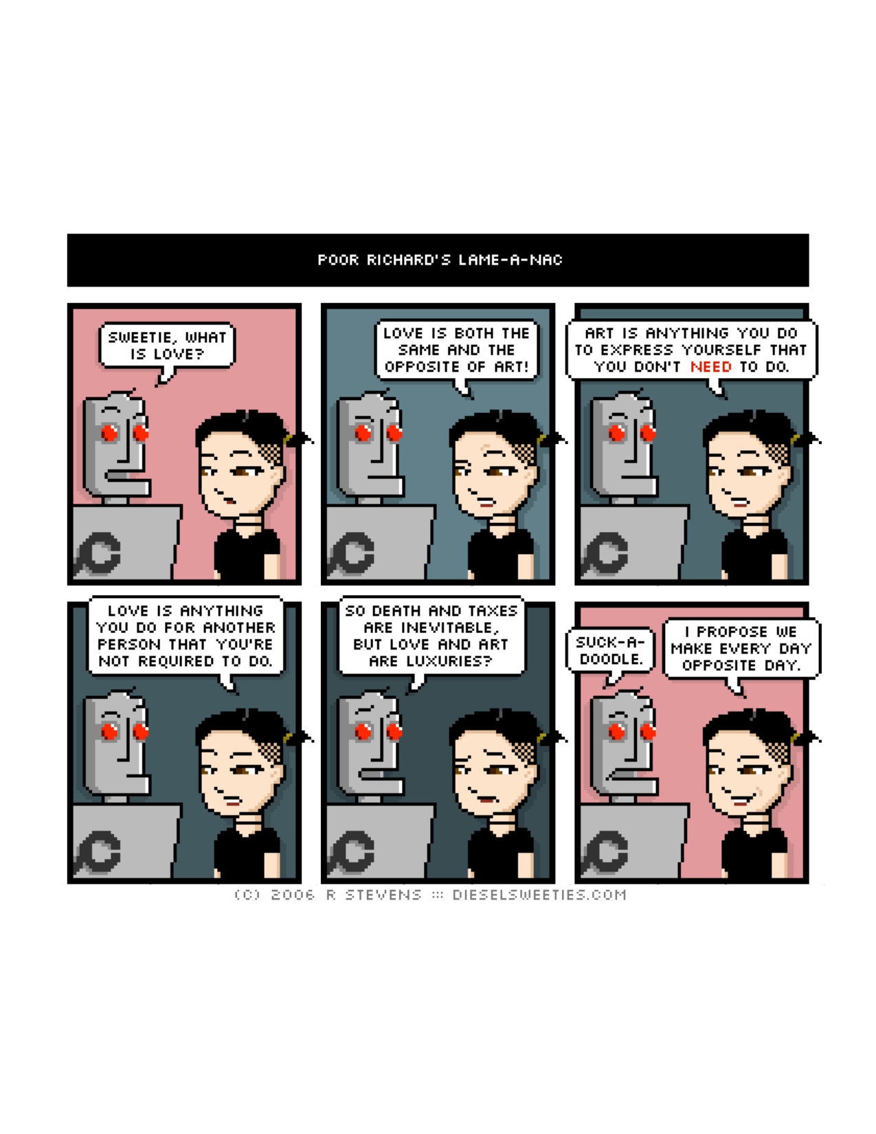 Diesel Sweeties (ebook volumes), page 101. Diesel Sweeties by R. Stevens, CC BY-NC. https://dieselsweeties.com/ebooks/