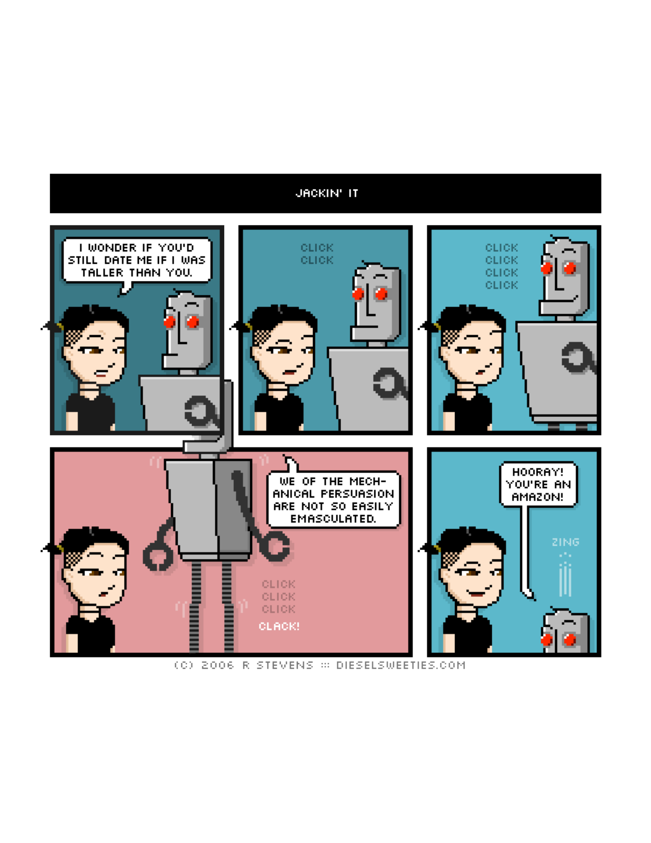 Diesel Sweeties (ebook volumes), page 106. Diesel Sweeties by R. Stevens, CC BY-NC. https://dieselsweeties.com/ebooks/