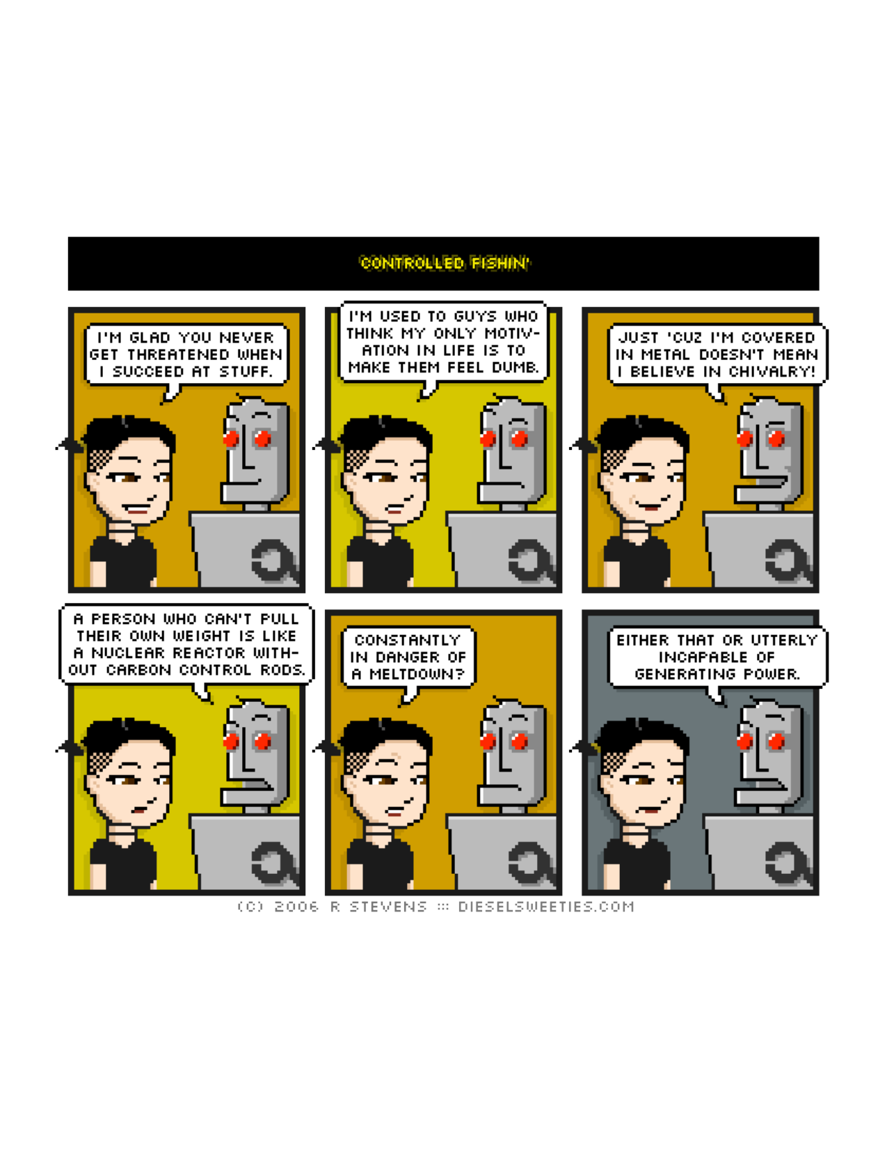 Diesel Sweeties (ebook volumes), page 107. Diesel Sweeties by R. Stevens, CC BY-NC. https://dieselsweeties.com/ebooks/