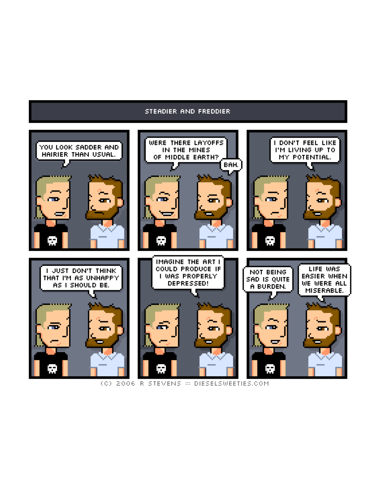 Diesel Sweeties (ebook volumes), page 111. Diesel Sweeties by R. Stevens, CC BY-NC. https://dieselsweeties.com/ebooks/