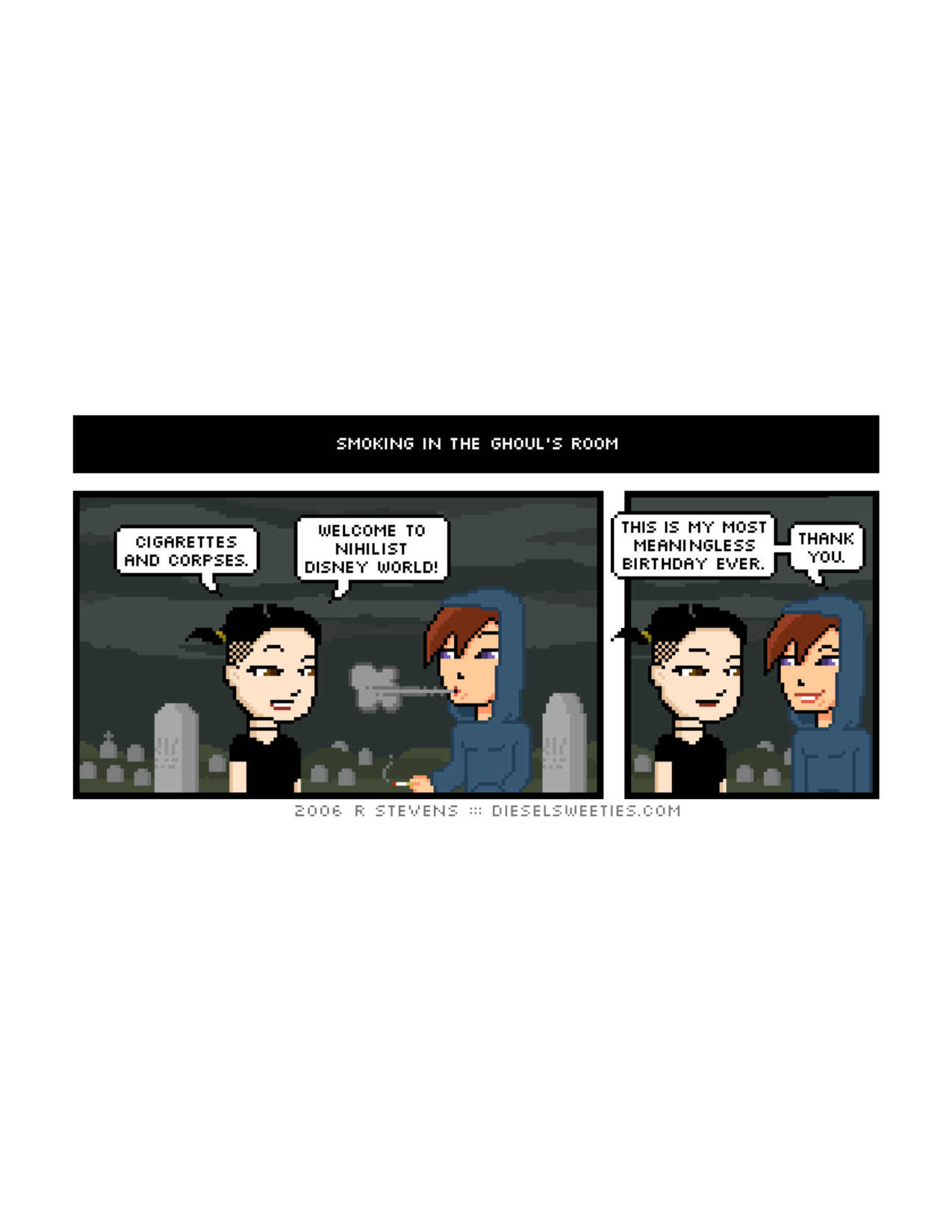 Diesel Sweeties (ebook volumes), page 15. Diesel Sweeties by R. Stevens, CC BY-NC. https://dieselsweeties.com/ebooks/