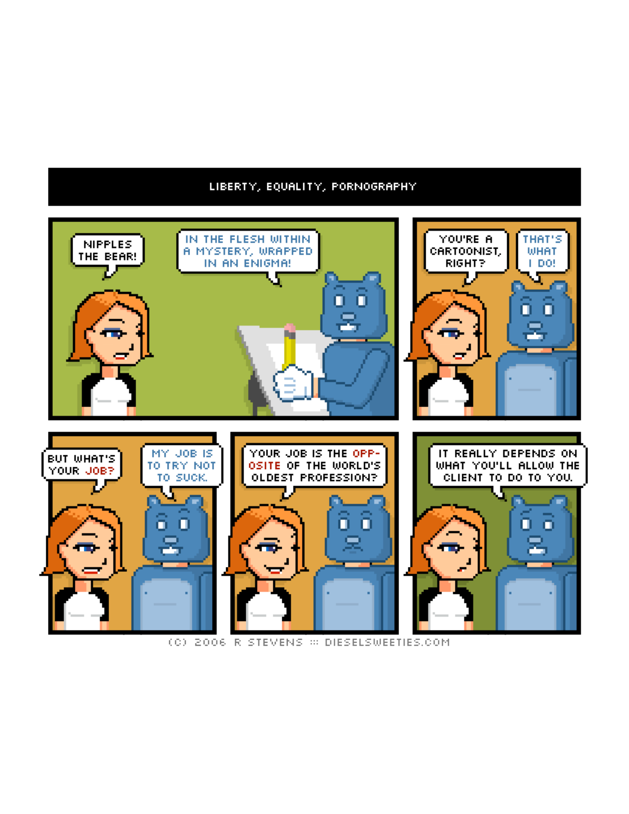 Diesel Sweeties (ebook volumes), page 145. Diesel Sweeties by R. Stevens, CC BY-NC. https://dieselsweeties.com/ebooks/
