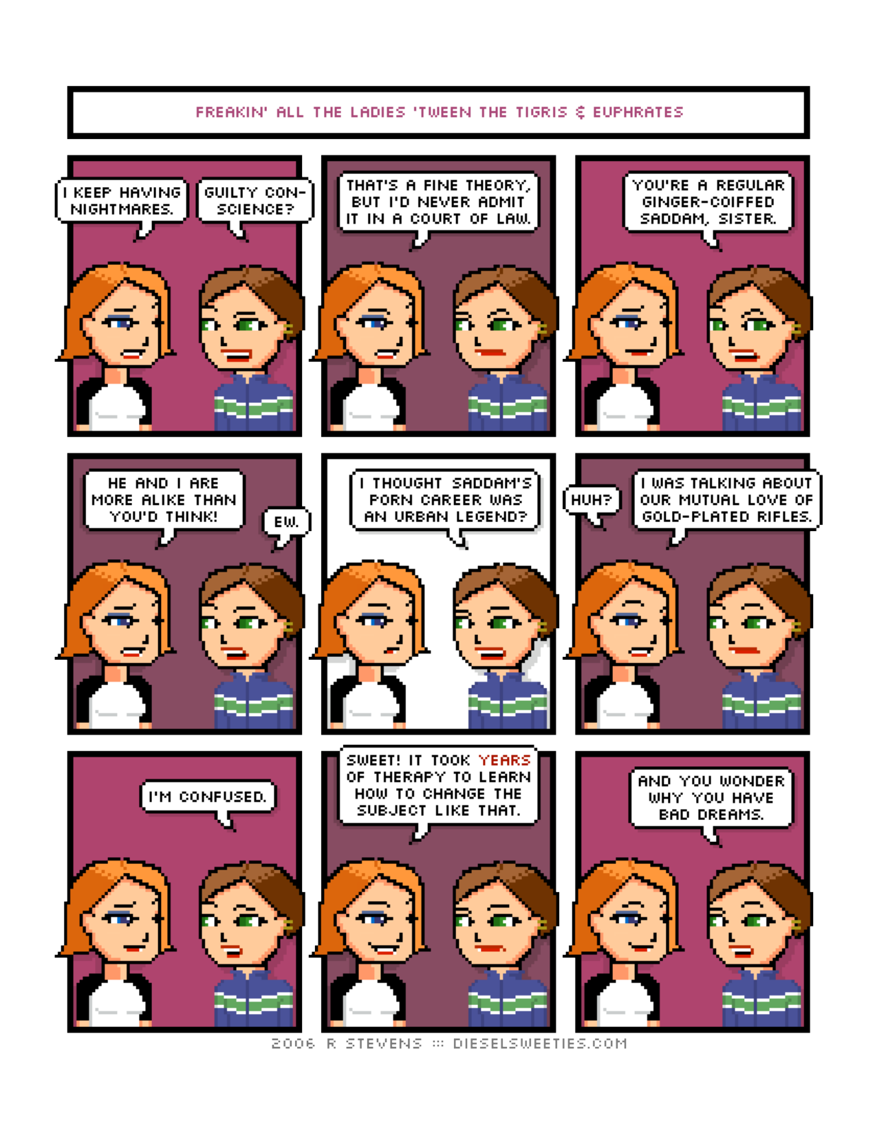 Diesel Sweeties (ebook volumes), page 18. Diesel Sweeties by R. Stevens, CC BY-NC. https://dieselsweeties.com/ebooks/