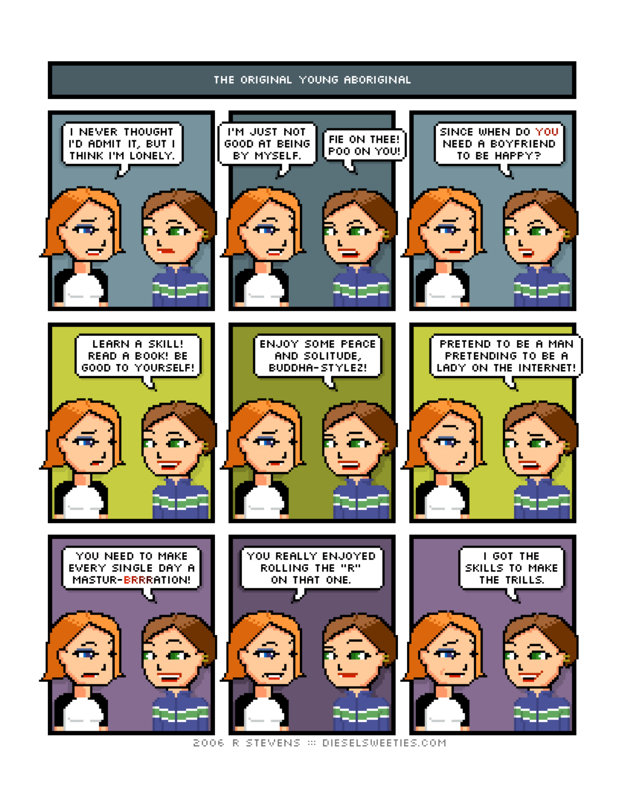 Diesel Sweeties (ebook volumes), page 19. Diesel Sweeties by R. Stevens, CC BY-NC. https://dieselsweeties.com/ebooks/