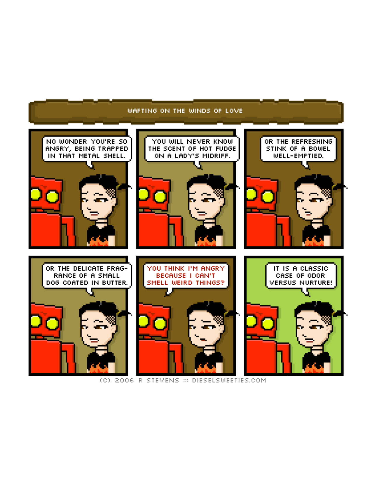 Diesel Sweeties (ebook volumes), page 27. Diesel Sweeties by R. Stevens, CC BY-NC. https://dieselsweeties.com/ebooks/