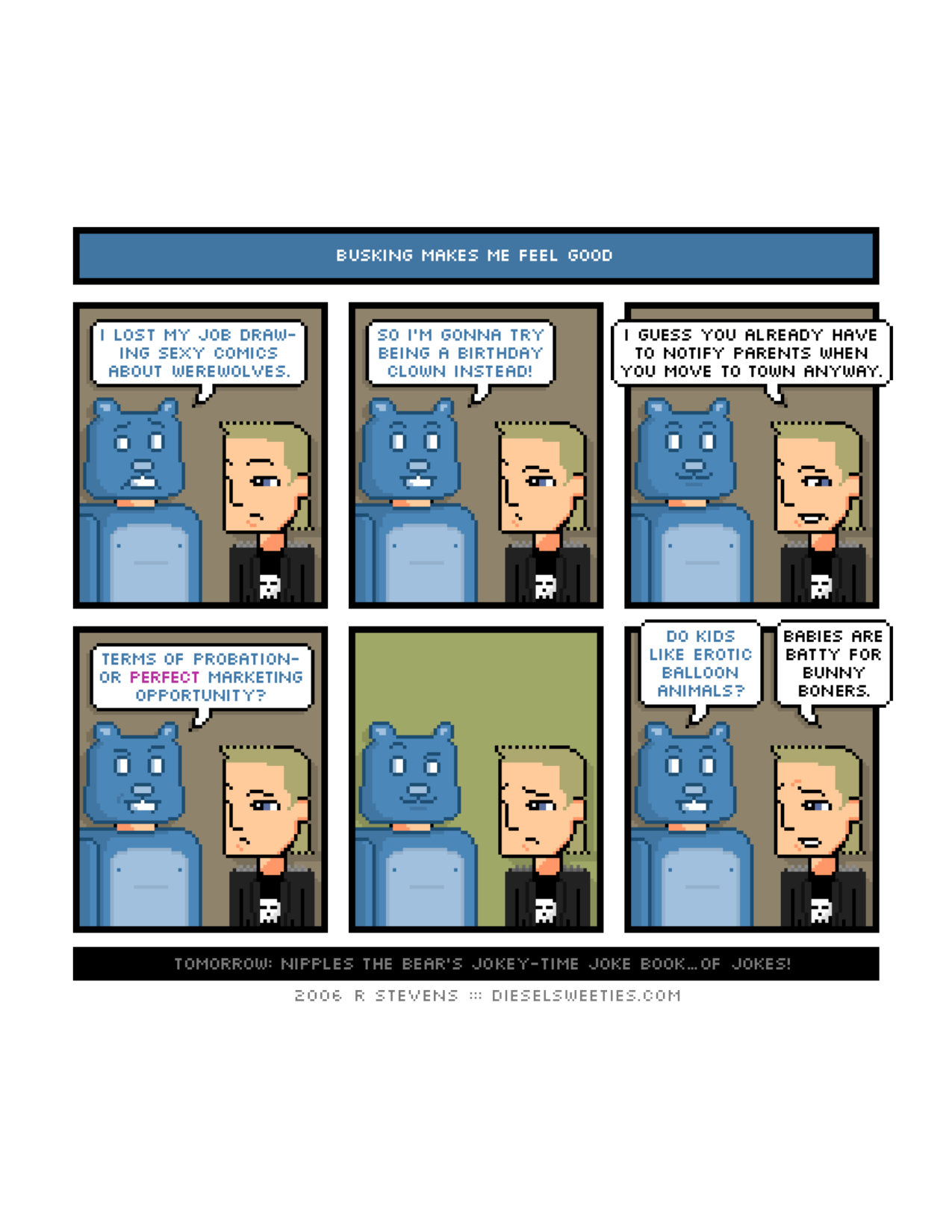 Diesel Sweeties (ebook volumes), page 28. Diesel Sweeties by R. Stevens, CC BY-NC. https://dieselsweeties.com/ebooks/