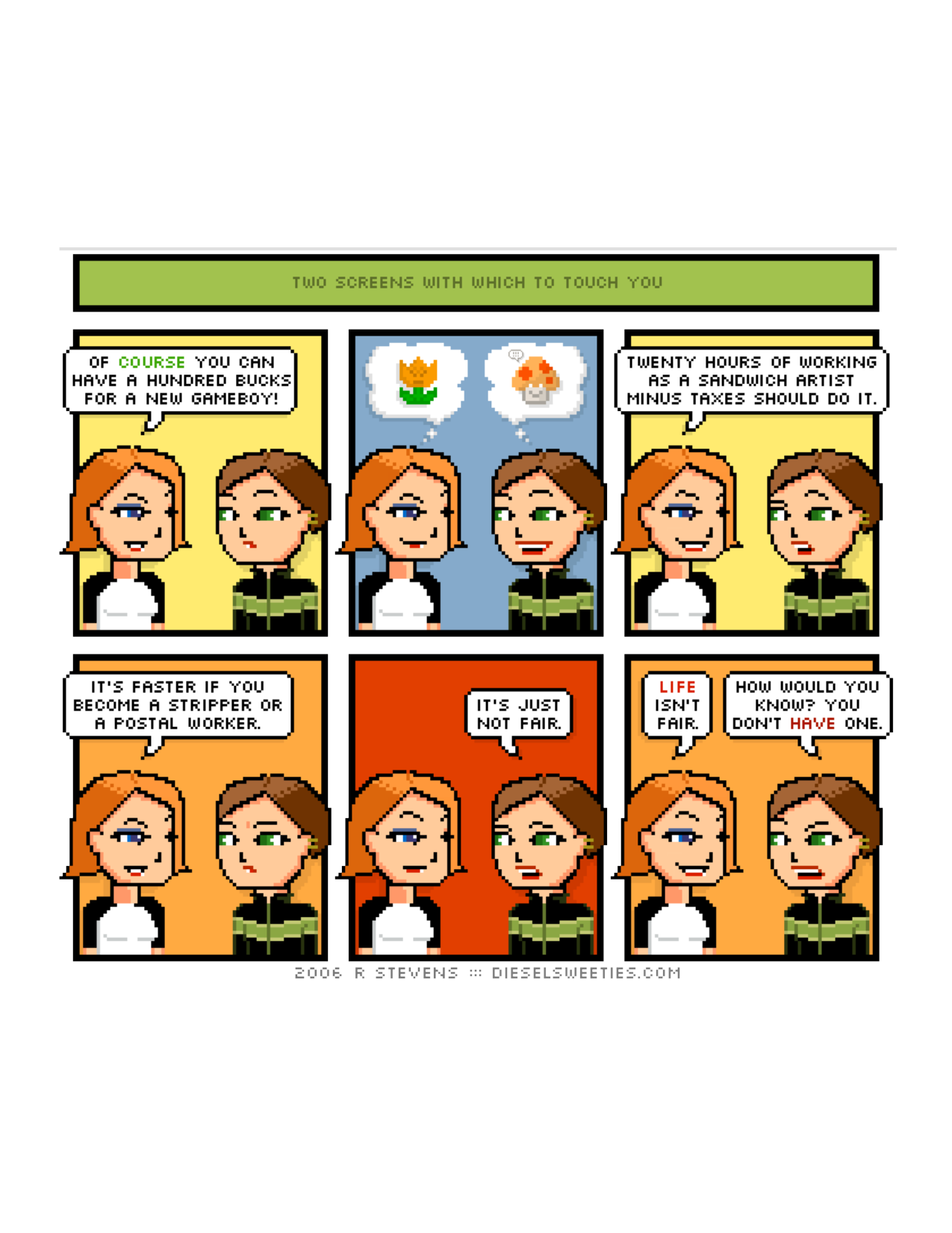Diesel Sweeties (ebook volumes), page 46. Diesel Sweeties by R. Stevens, CC BY-NC. https://dieselsweeties.com/ebooks/