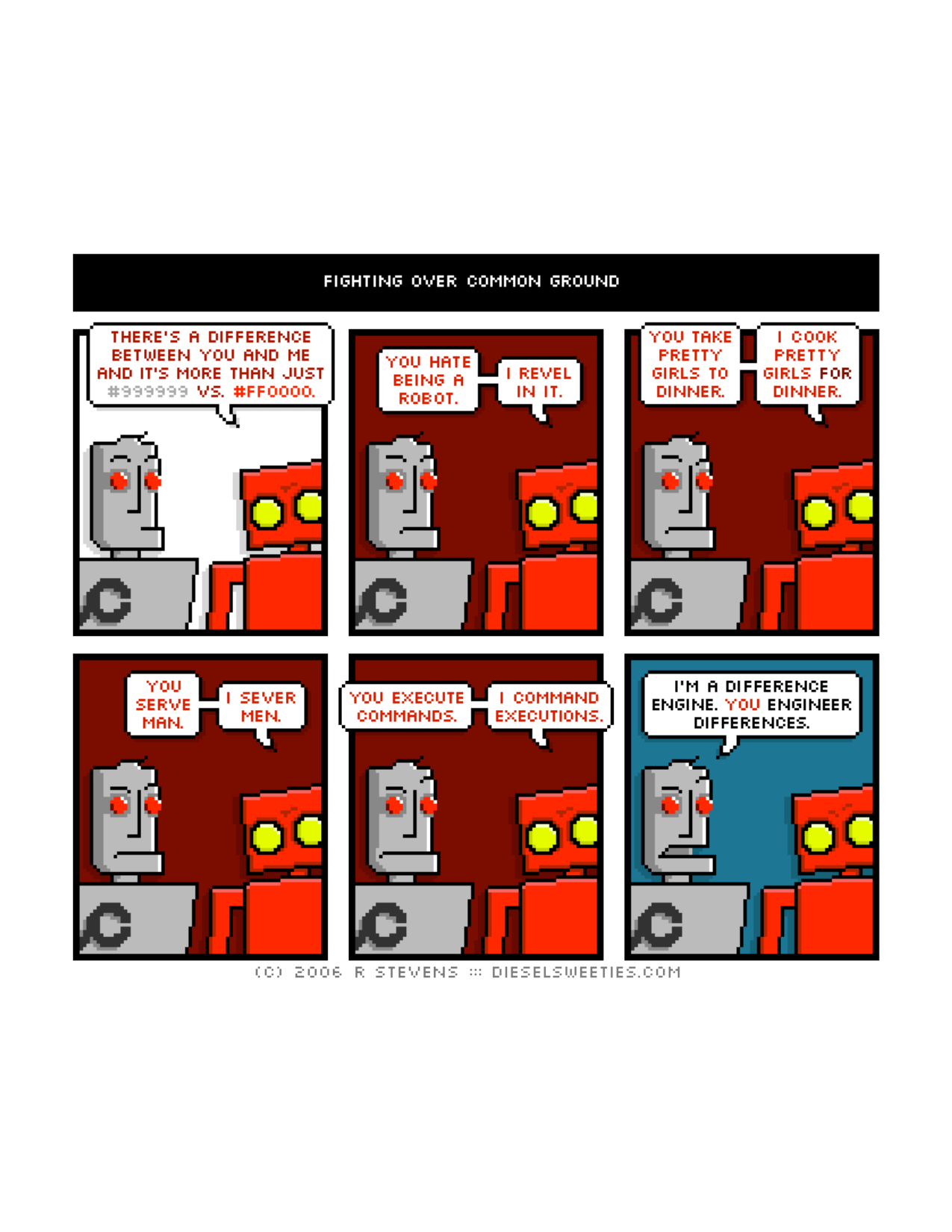 Diesel Sweeties (ebook volumes), page 93. Diesel Sweeties by R. Stevens, CC BY-NC. https://dieselsweeties.com/ebooks/