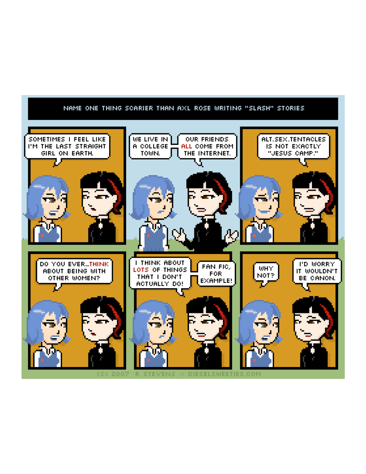 Diesel Sweeties (ebook volumes), page 114. Diesel Sweeties by R. Stevens, CC BY-NC. https://dieselsweeties.com/ebooks/