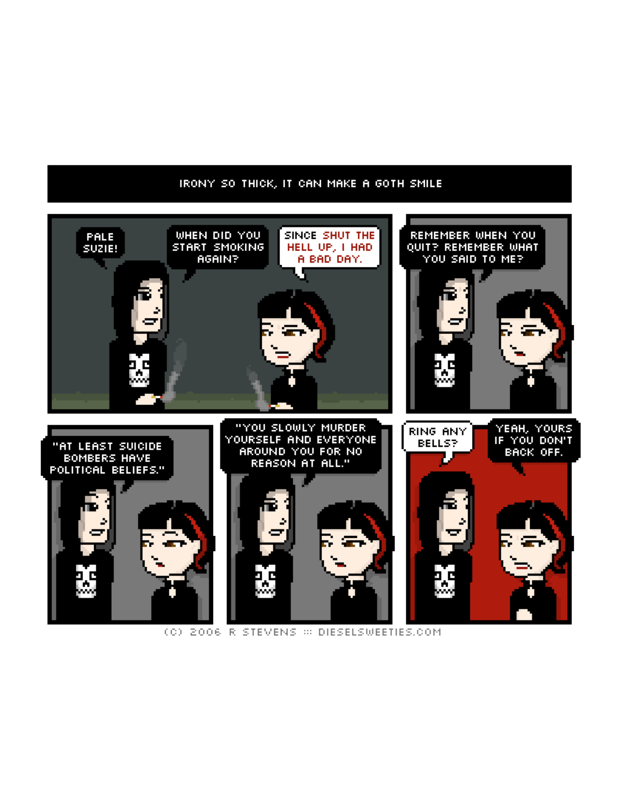 Diesel Sweeties (ebook volumes), page 19. Diesel Sweeties by R. Stevens, CC BY-NC. https://dieselsweeties.com/ebooks/