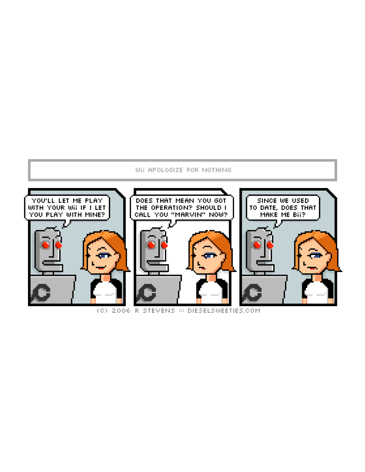 Diesel Sweeties (ebook volumes), page 20. Diesel Sweeties by R. Stevens, CC BY-NC. https://dieselsweeties.com/ebooks/